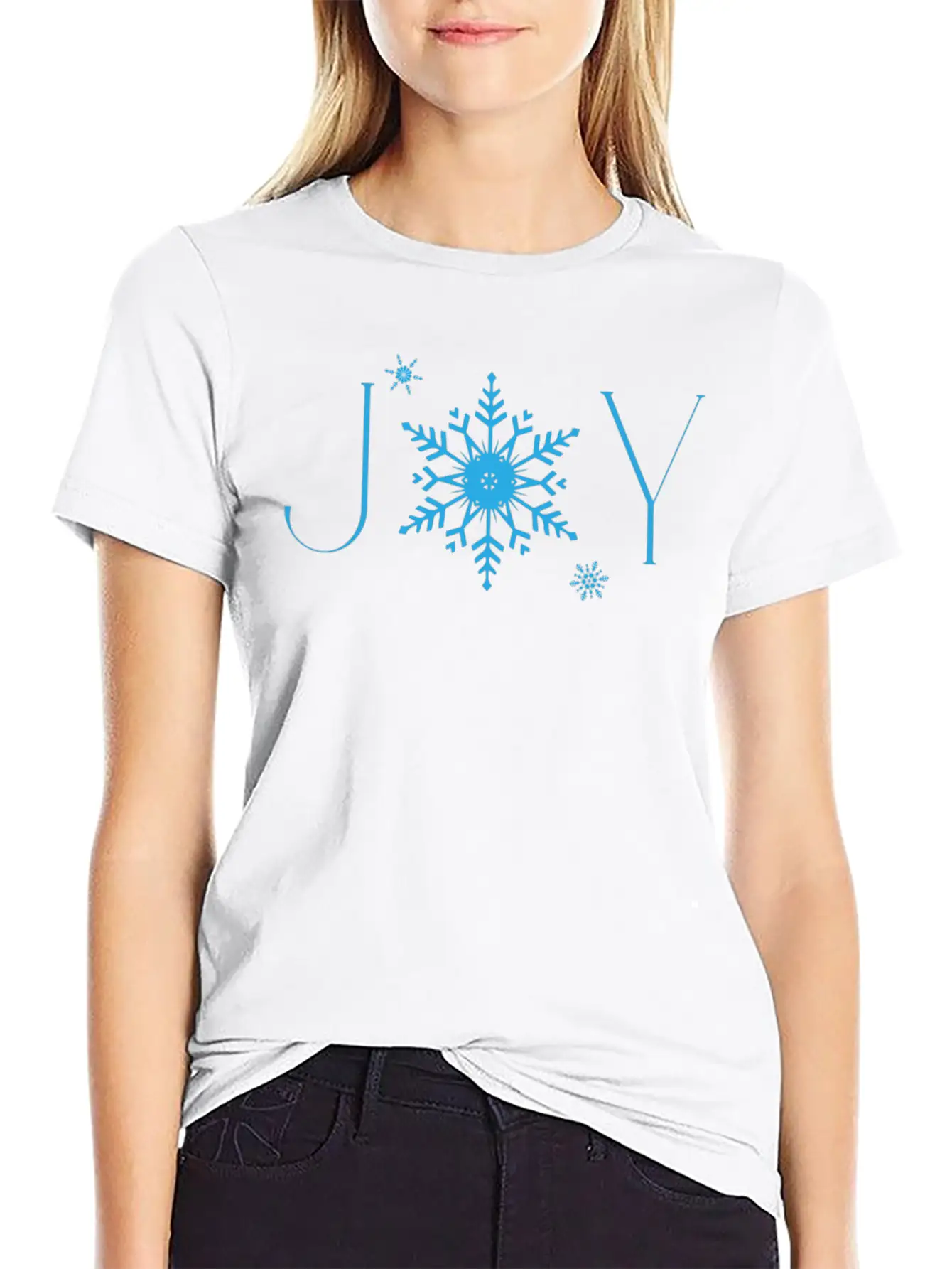 Joy & A Snowflake Basic Graphic T-Shirt – Daily Comfort In Soft Cotton
