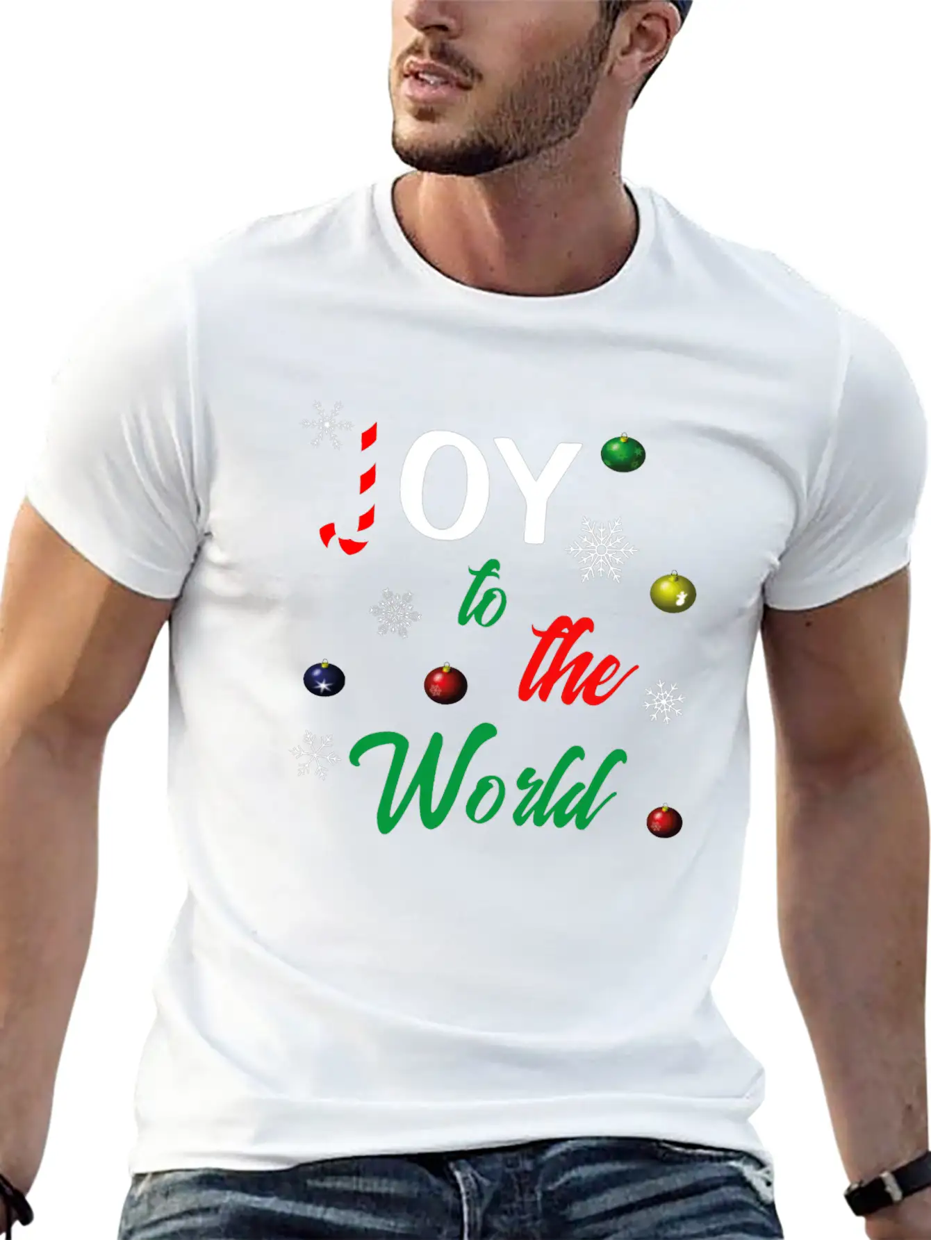 Joy To The World Unisex Short Sleeve Soft Cotton T-Shirt – Casual Everyday Wear