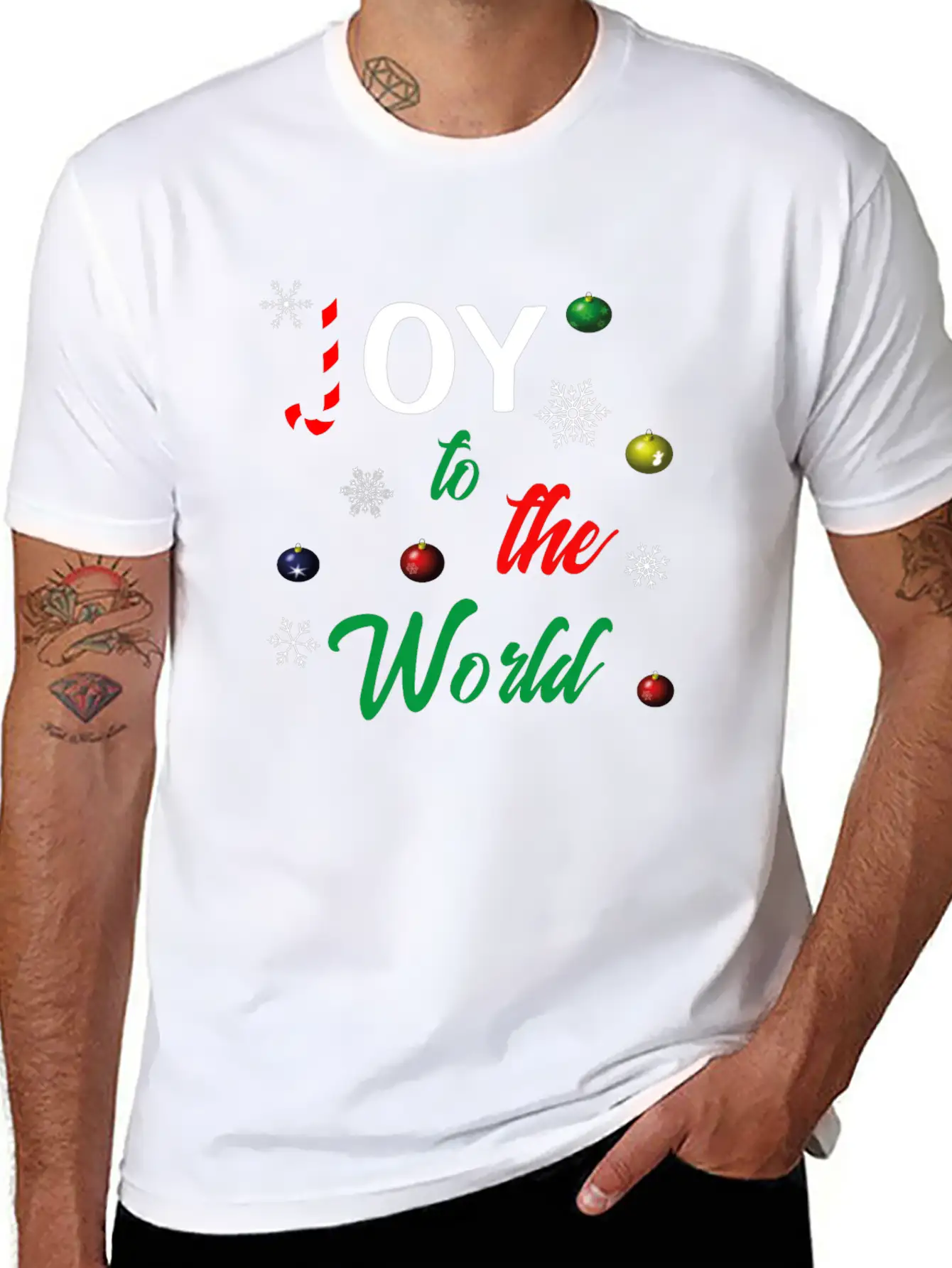 Joy To The World Unisex Short Sleeve Soft Cotton T-Shirt – Casual Everyday Wear