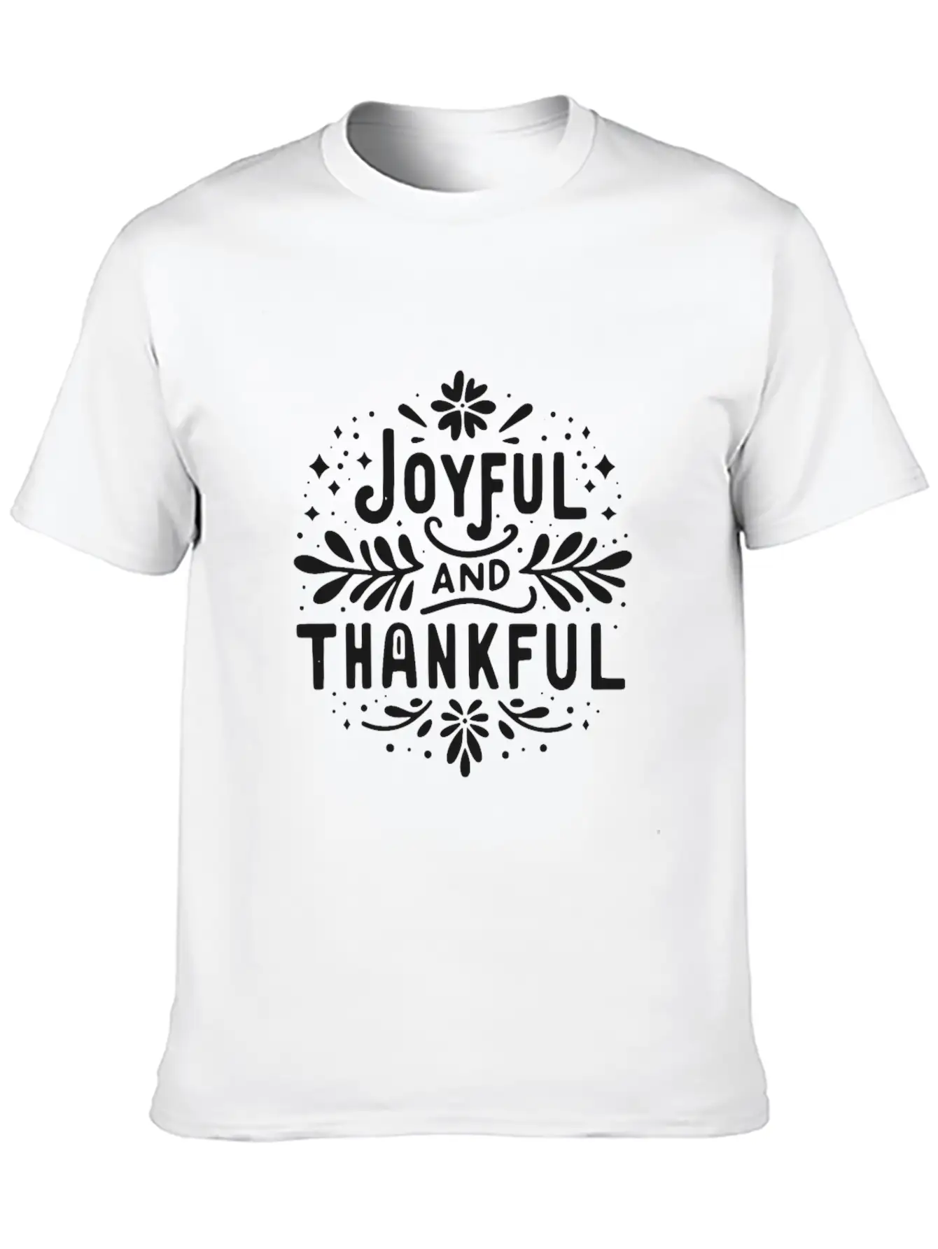 Joyful And Thankful Essential Unisex Summer Tee – Soft Cotton Casual Fit