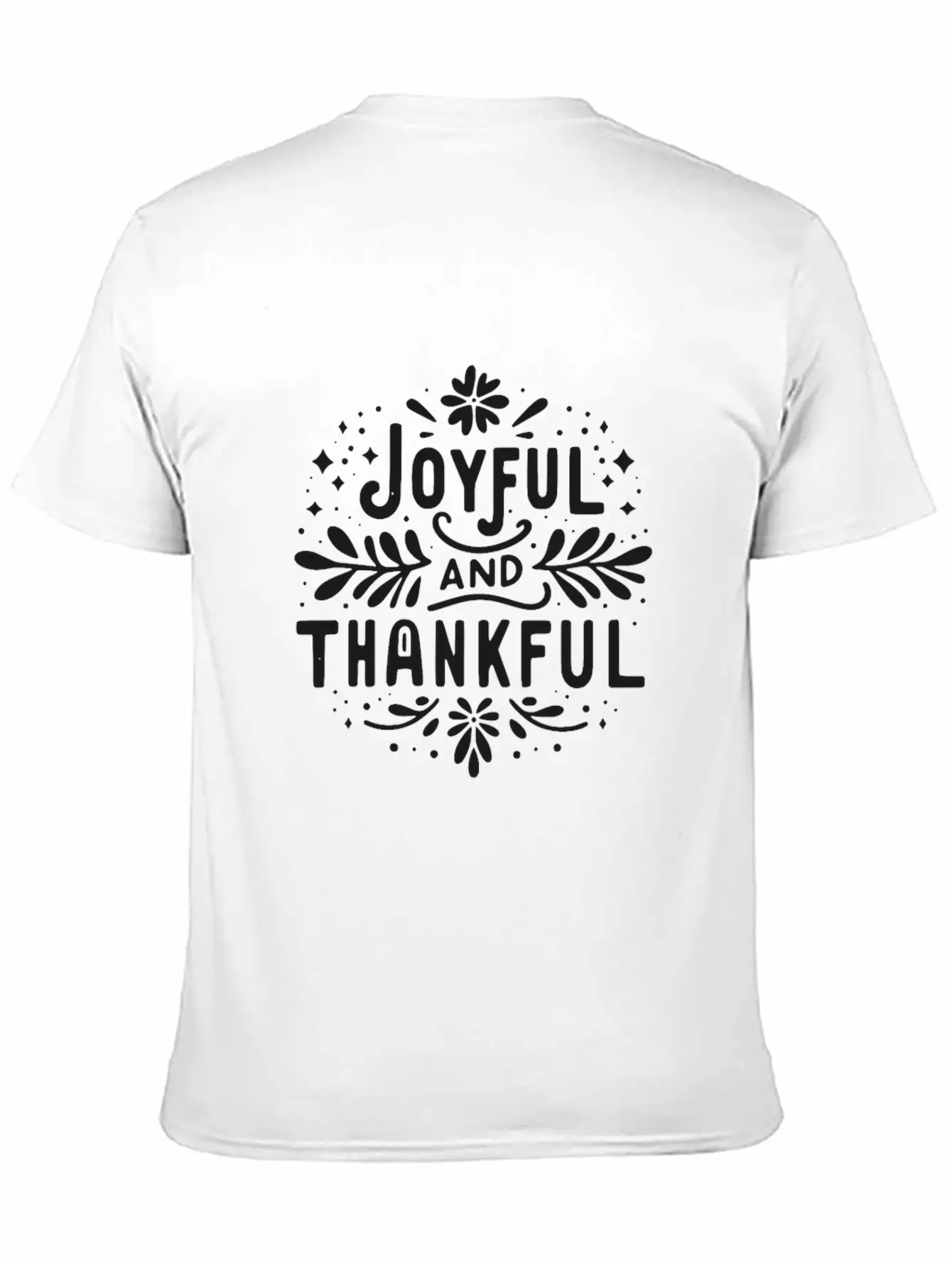 Joyful And Thankful Essential Unisex Summer Tee – Soft Cotton Casual Fit