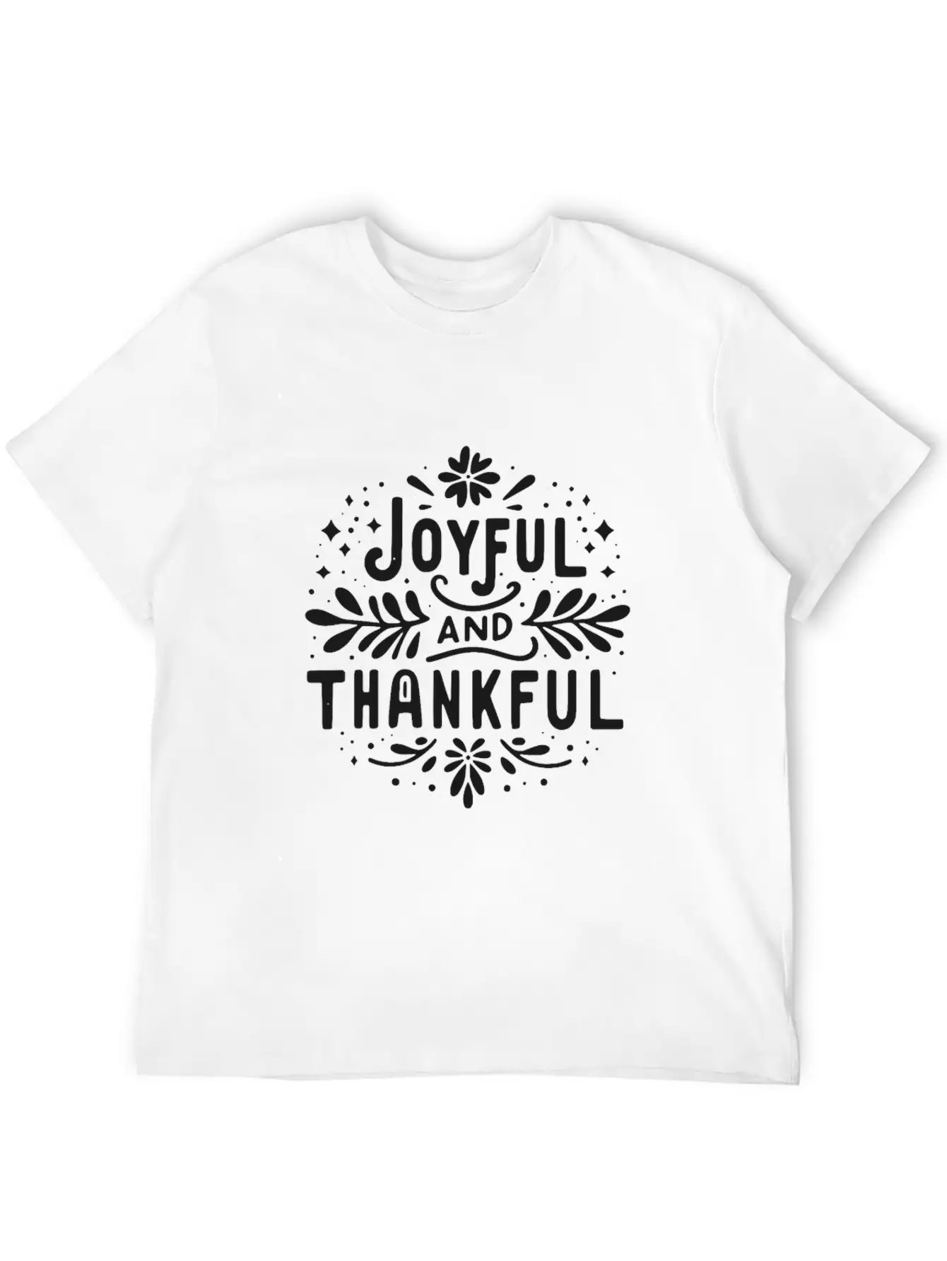 Joyful And Thankful Essential Unisex Summer Tee – Soft Cotton Casual Fit