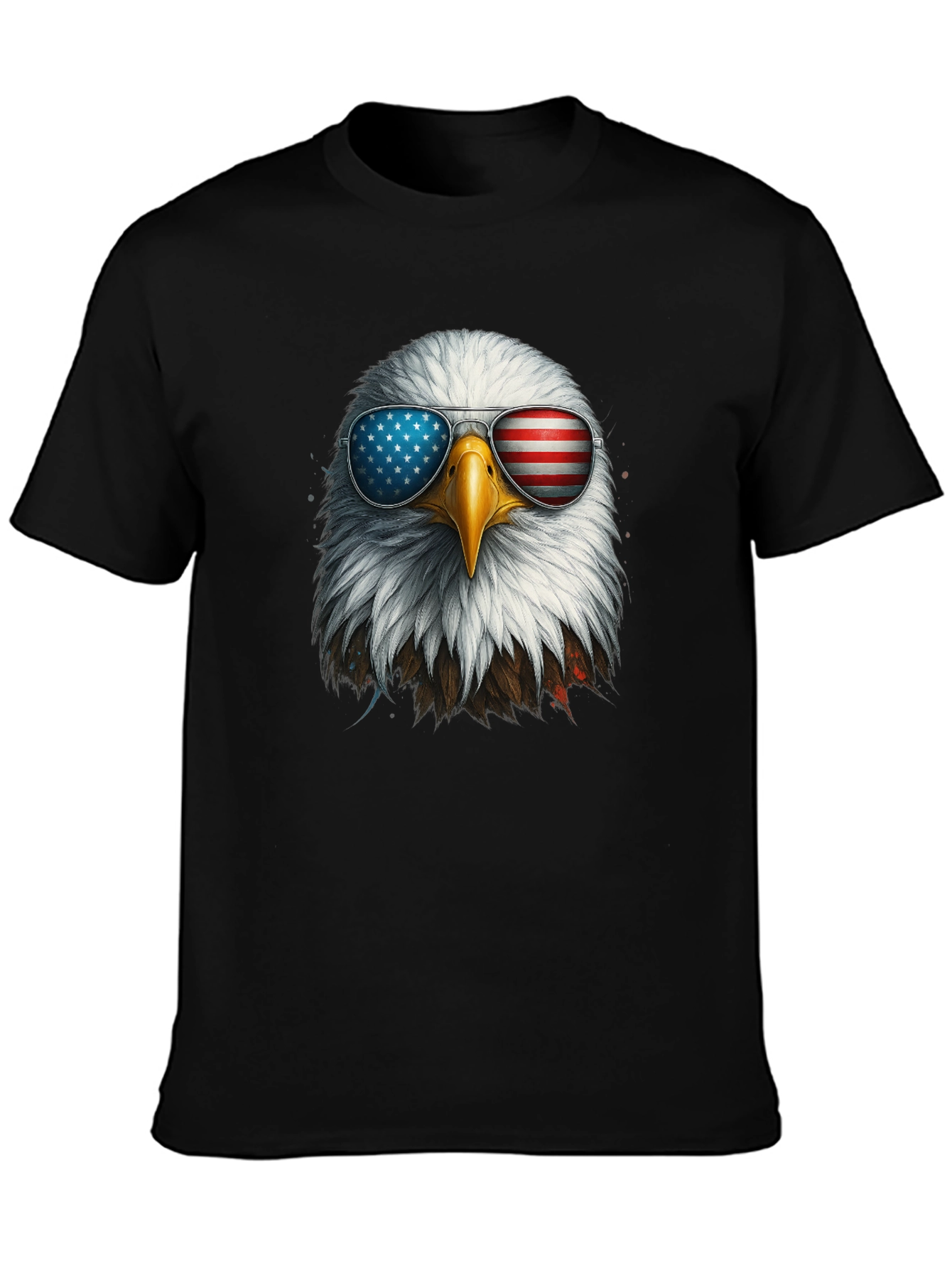 Patriotic Eagle Sunglasses Graphic T-Shirt