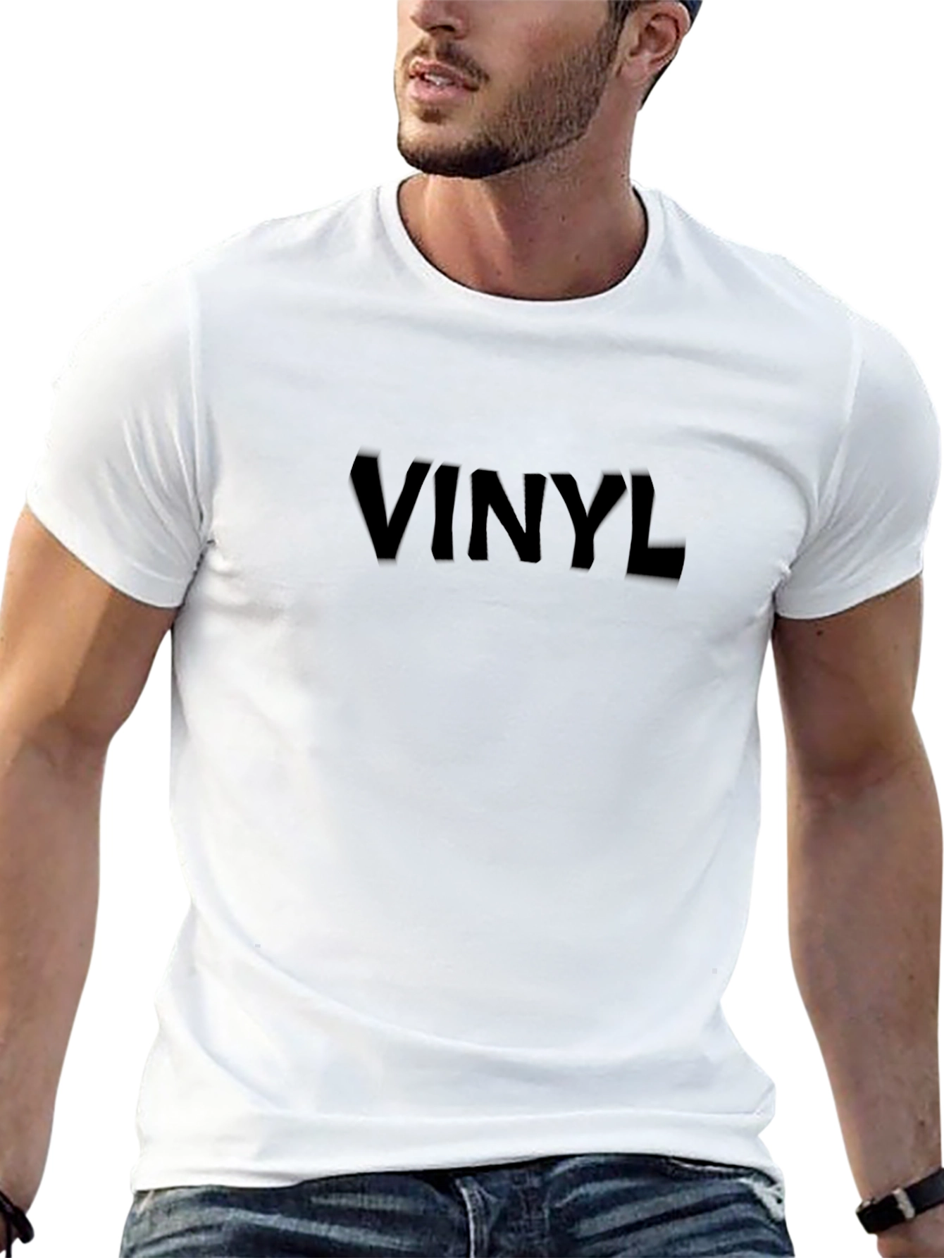 Vinyl Graphic Black T-Shirt