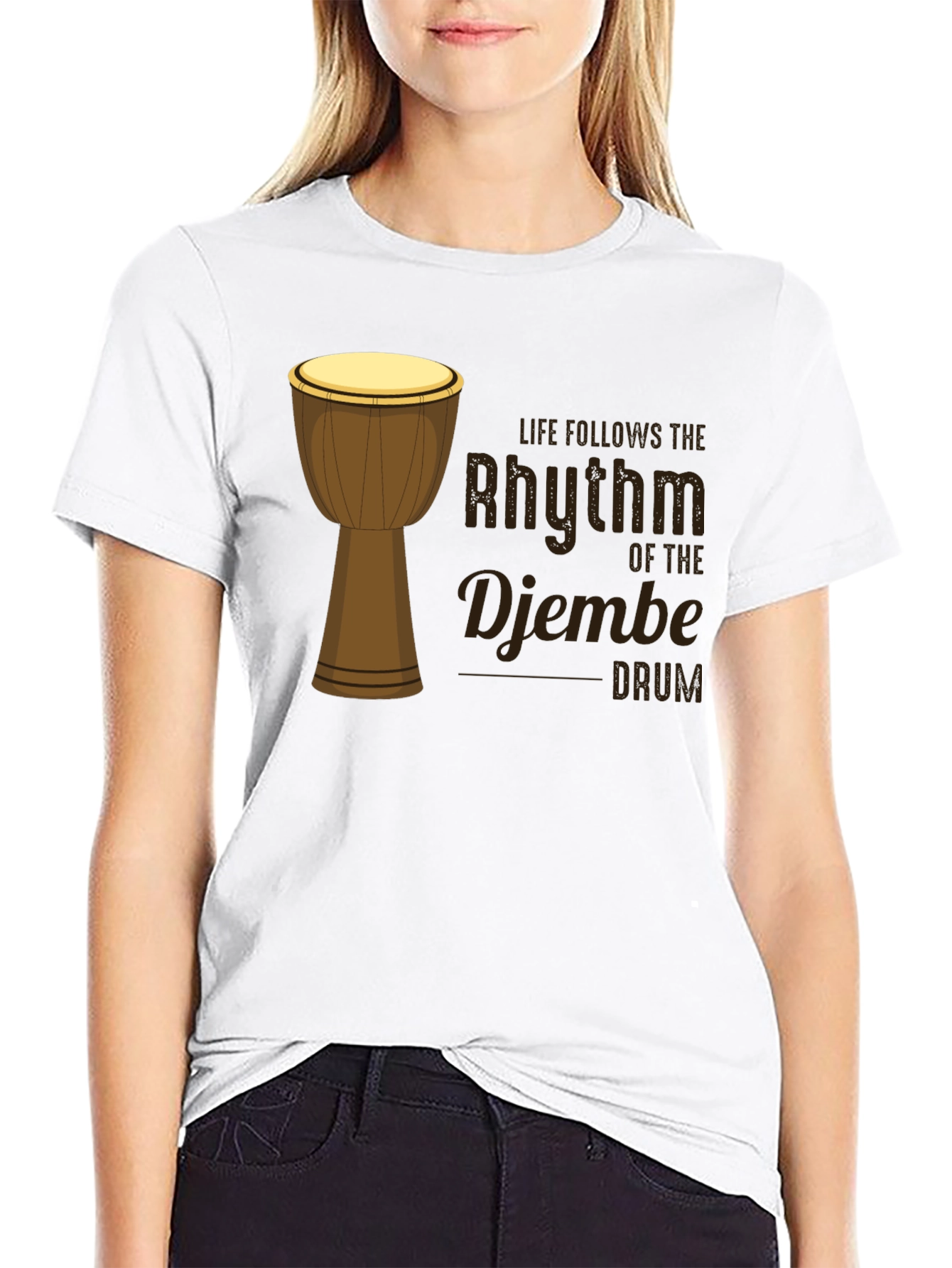 Rhythm of the Djembe Drum Graphic T-Shirt