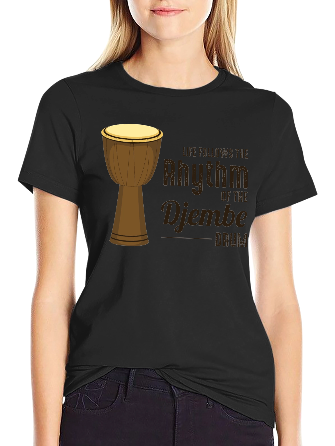 Rhythm of the Djembe Drum Graphic T-Shirt