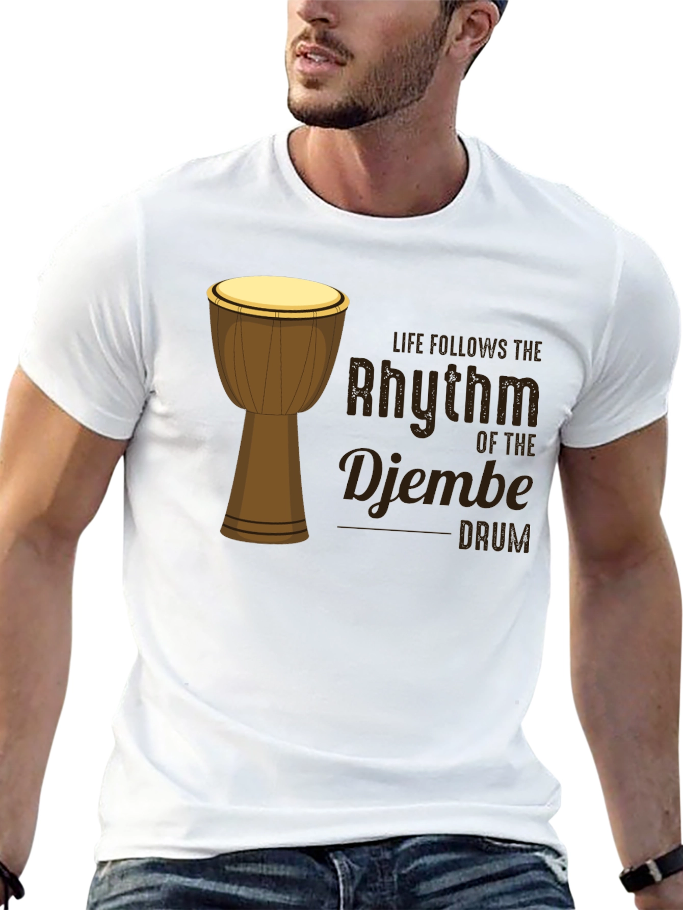 Rhythm of the Djembe Drum Graphic T-Shirt
