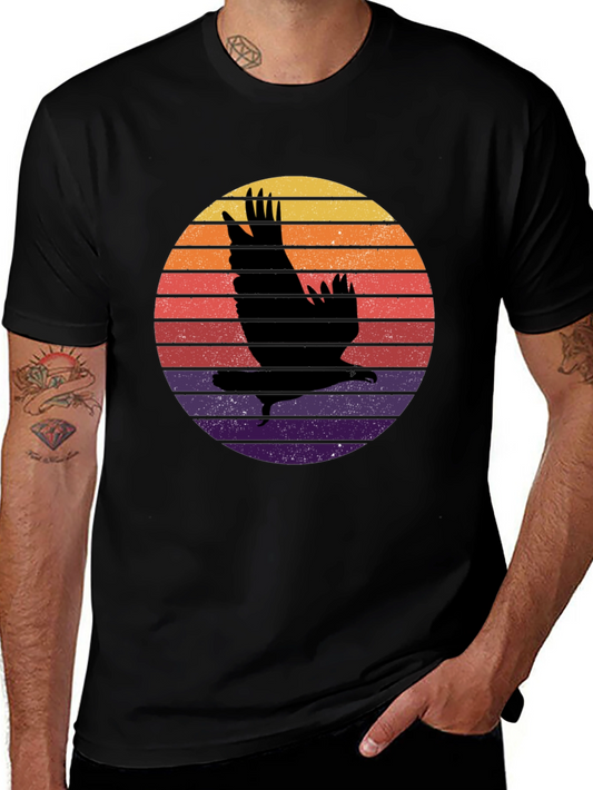 Eagle Sunset Graphic T-Shirt
