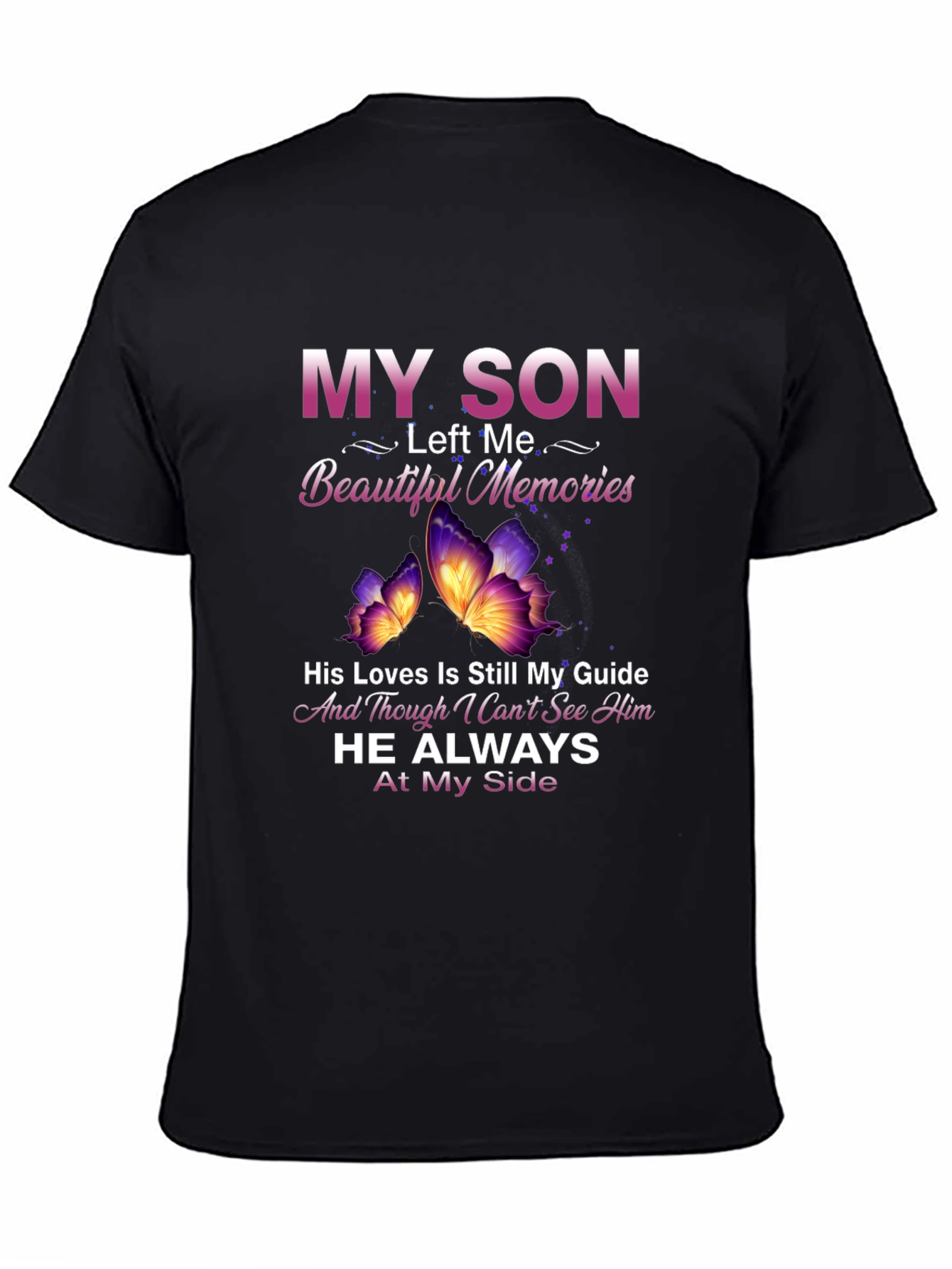In Memory of Son T-Shirt - Butterfly Design