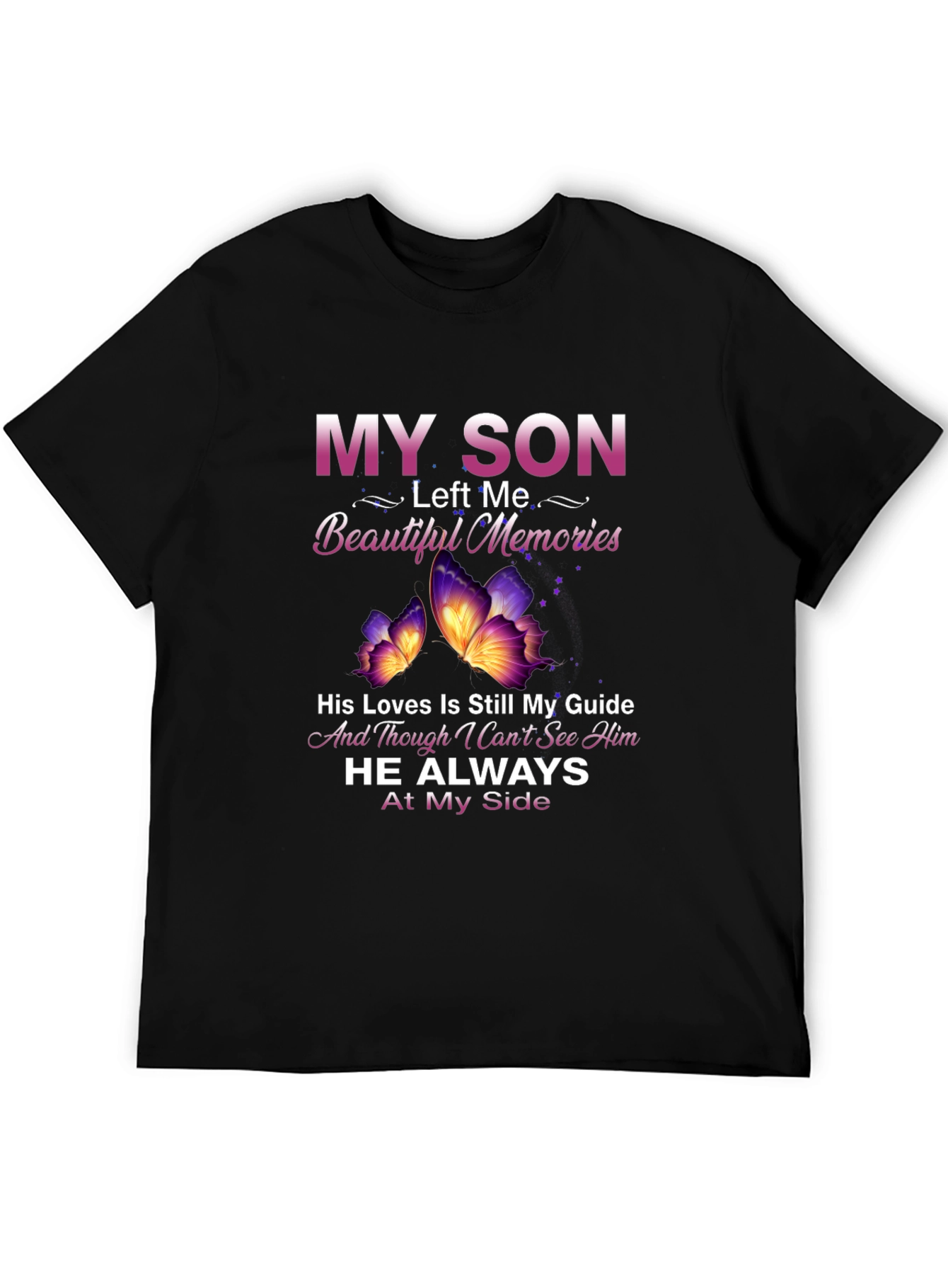 In Memory of Son T-Shirt - Butterfly Design