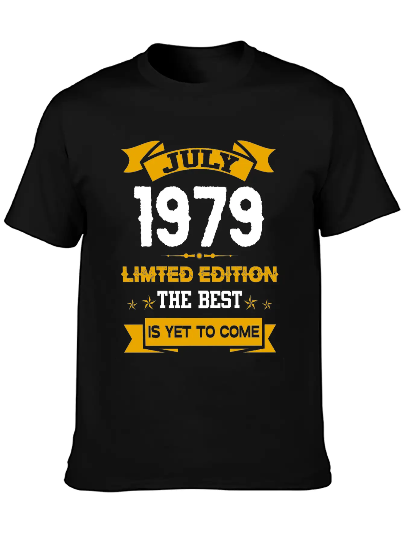 July 1979 Birthday Surprise Unisex Short Sleeve Soft Cotton T-Shirt – Casual Everyday Wear