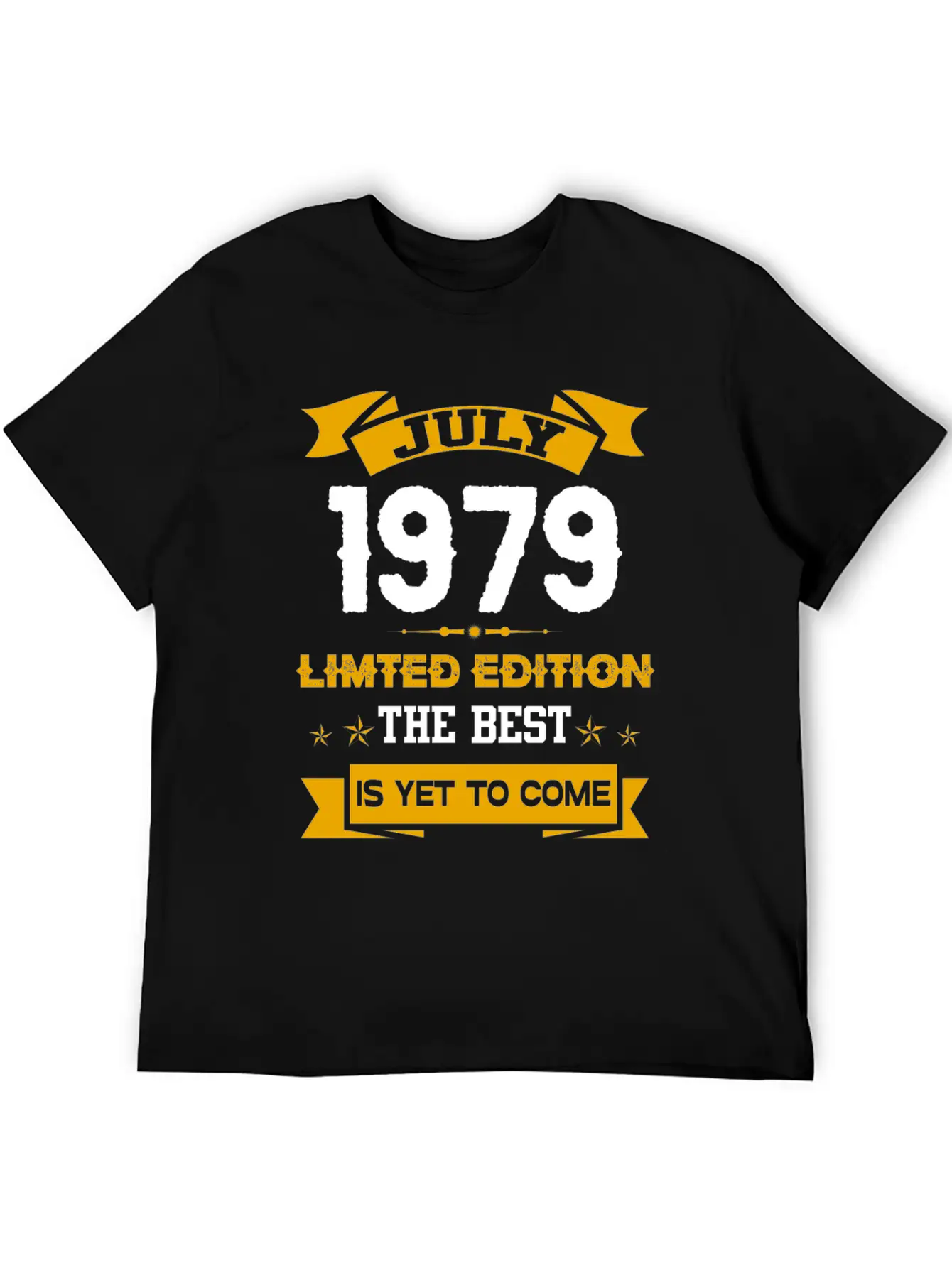July 1979 Birthday Surprise Unisex Short Sleeve Soft Cotton T-Shirt – Casual Everyday Wear