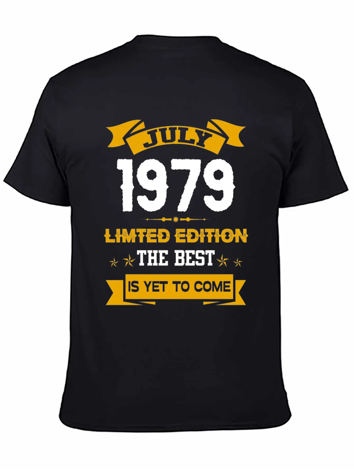 July 1979 Birthday Surprise Unisex Short Sleeve Soft Cotton T-Shirt – Casual Everyday Wear