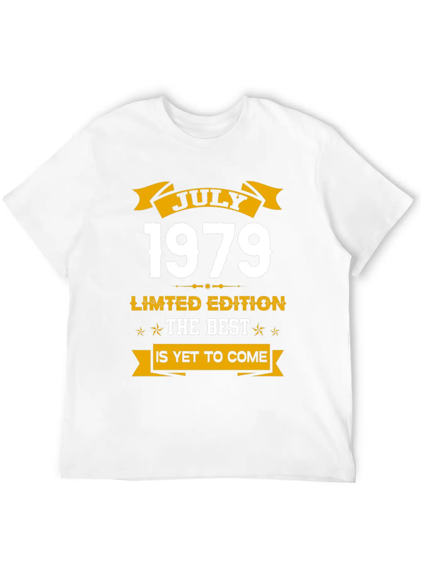 July 1979 Birthday Surprise Unisex Short Sleeve Soft Cotton T-Shirt – Casual Everyday Wear