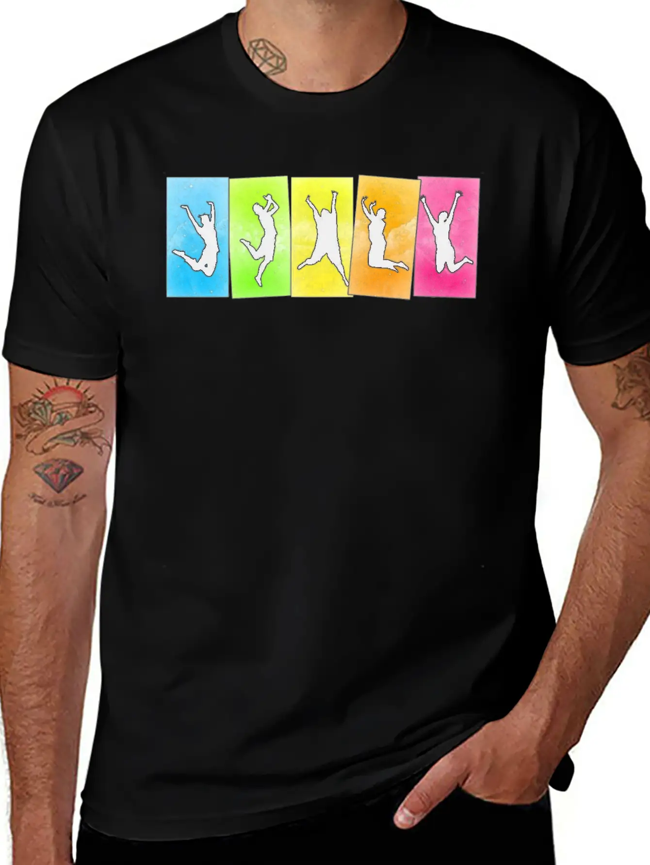 Jump For Joy Unisex Short Sleeve Soft Cotton T-Shirt – Casual Everyday Wear