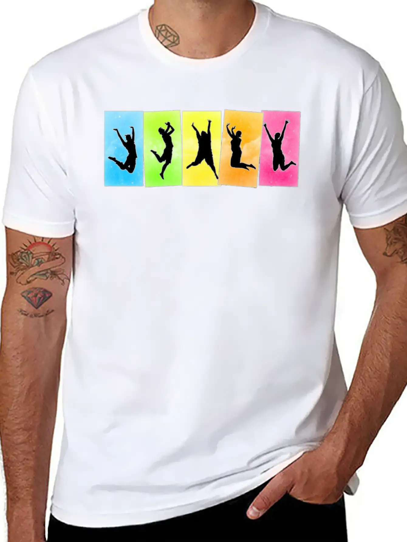 Jump For Joy Unisex Short Sleeve Soft Cotton T-Shirt – Casual Everyday Wear