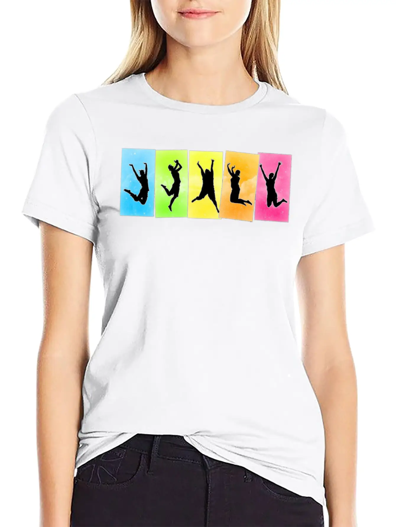 Jump For Joy Unisex Short Sleeve Soft Cotton T-Shirt – Casual Everyday Wear