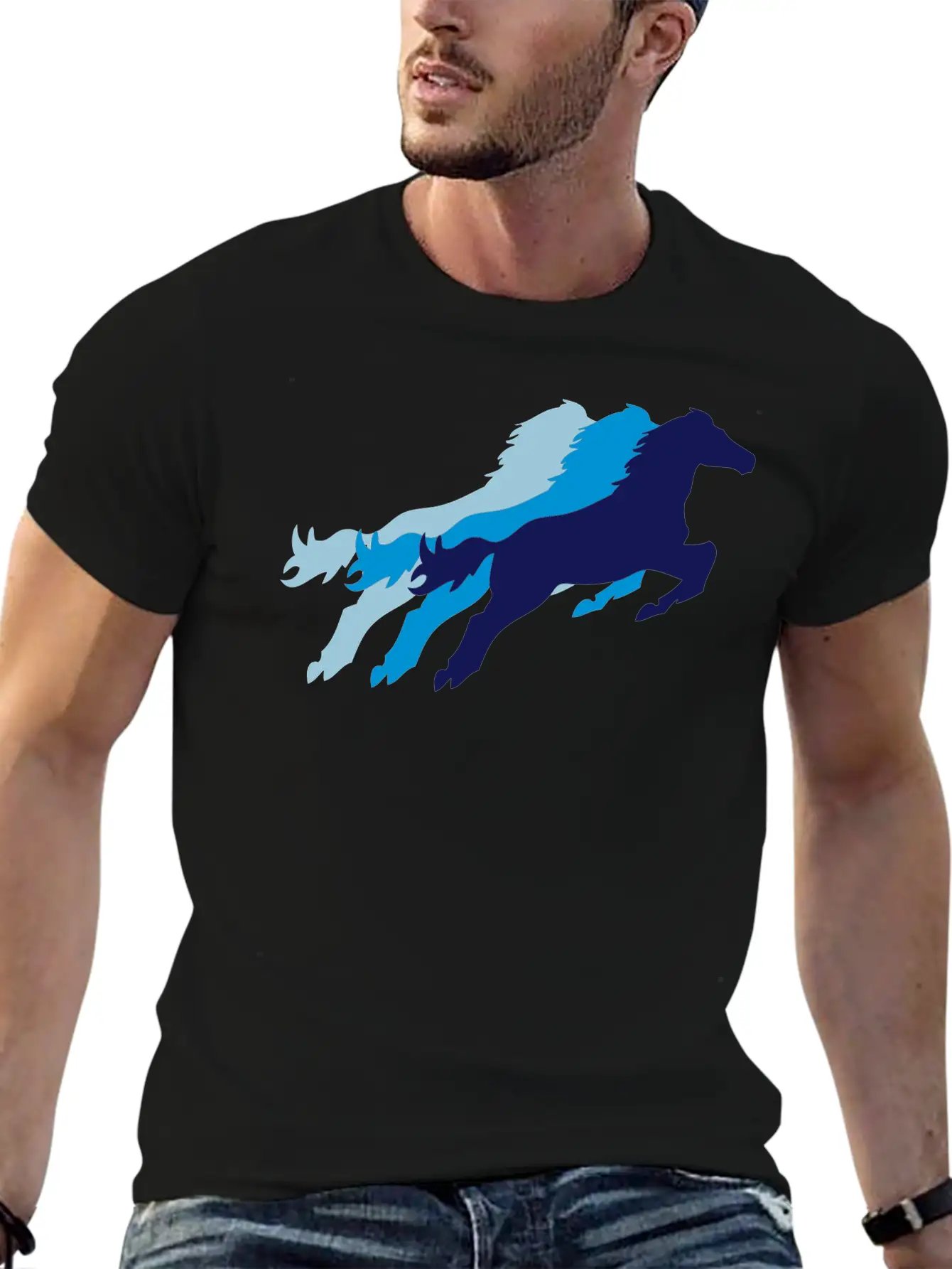 Jumping Horse Timeless Short Sleeve Tee – Comfy And Minimalist Design