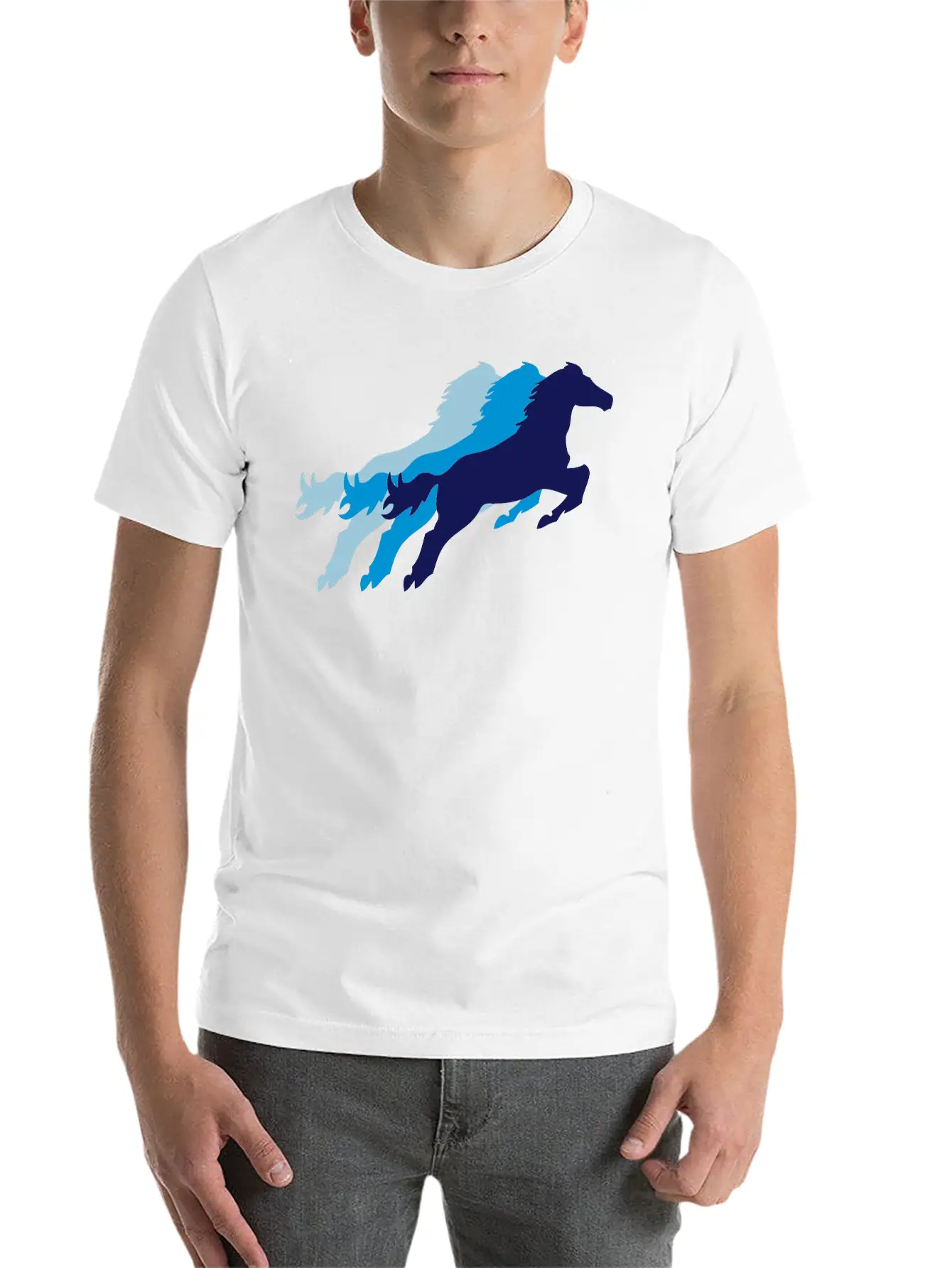 Jumping Horse Timeless Short Sleeve Tee – Comfy And Minimalist Design
