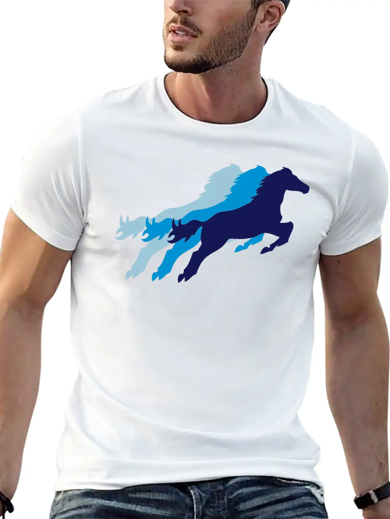 Jumping Horse Timeless Short Sleeve Tee – Comfy And Minimalist Design