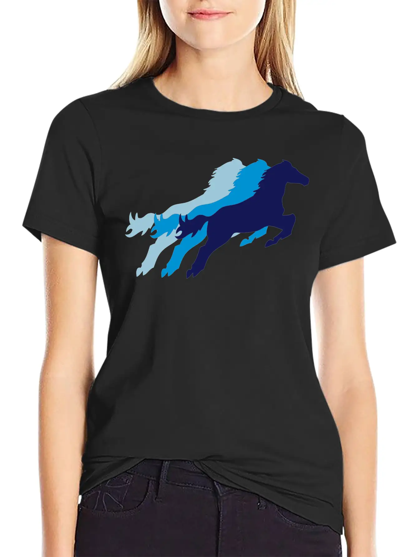 Jumping Horse Timeless Short Sleeve Tee – Comfy And Minimalist Design