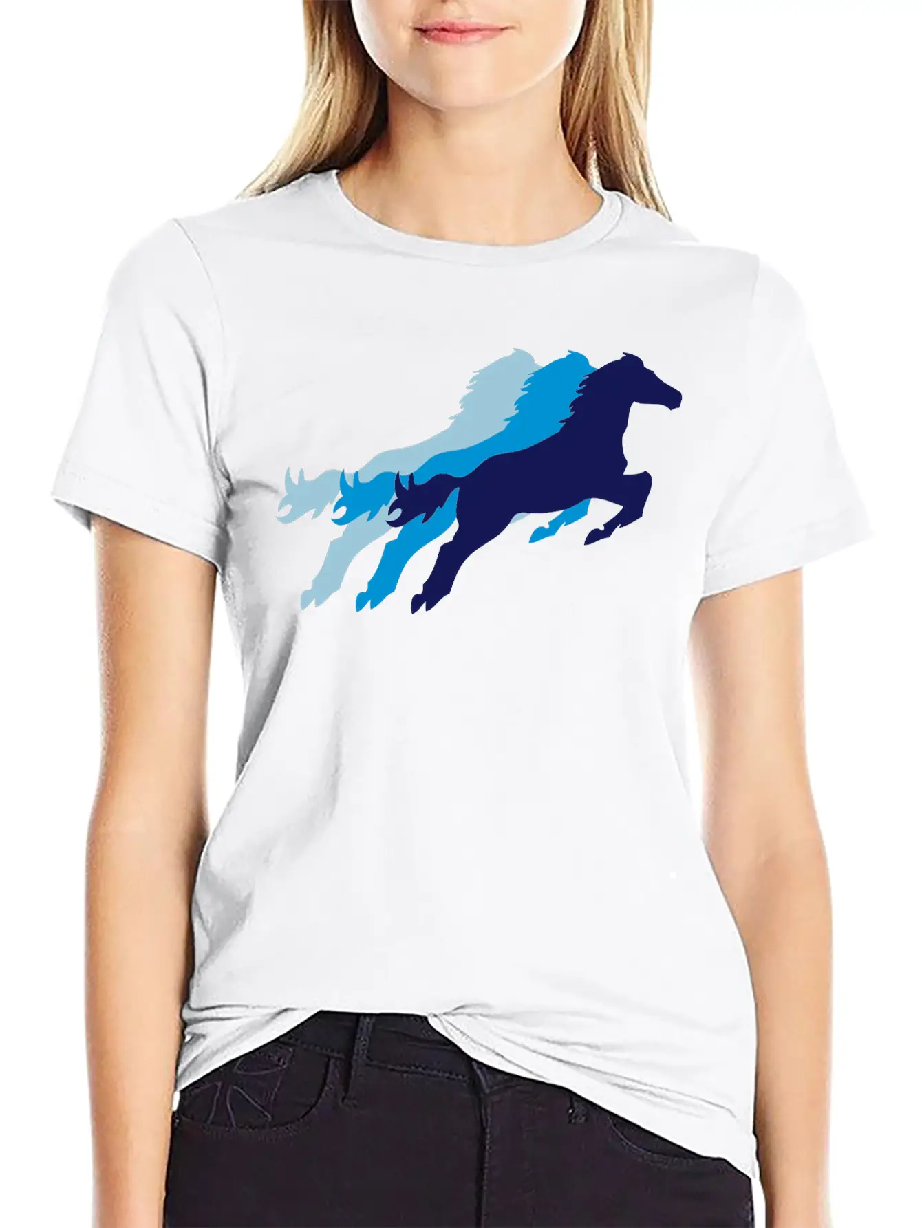 Jumping Horse Timeless Short Sleeve Tee – Comfy And Minimalist Design