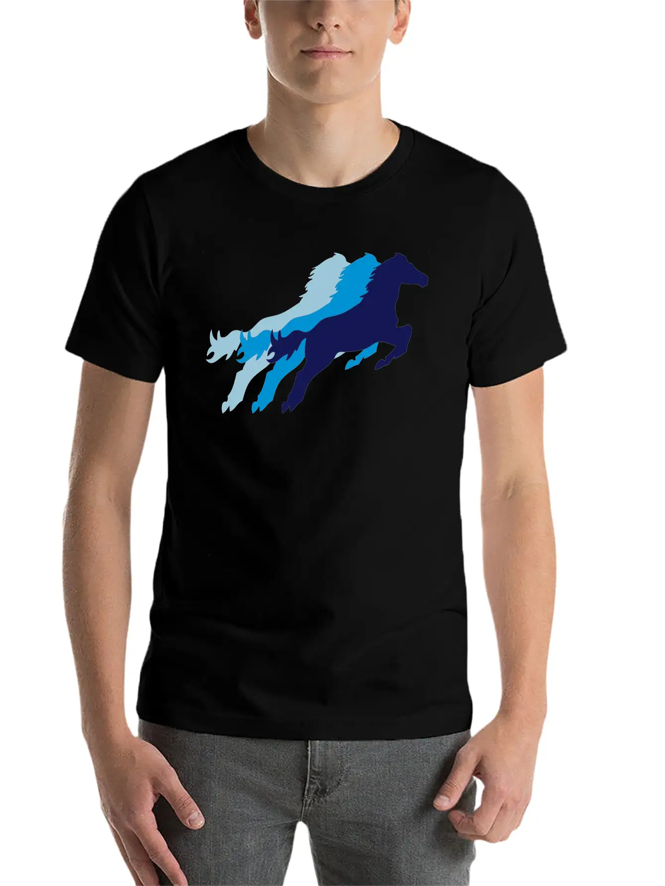 Jumping Horse Timeless Short Sleeve Tee – Comfy And Minimalist Design
