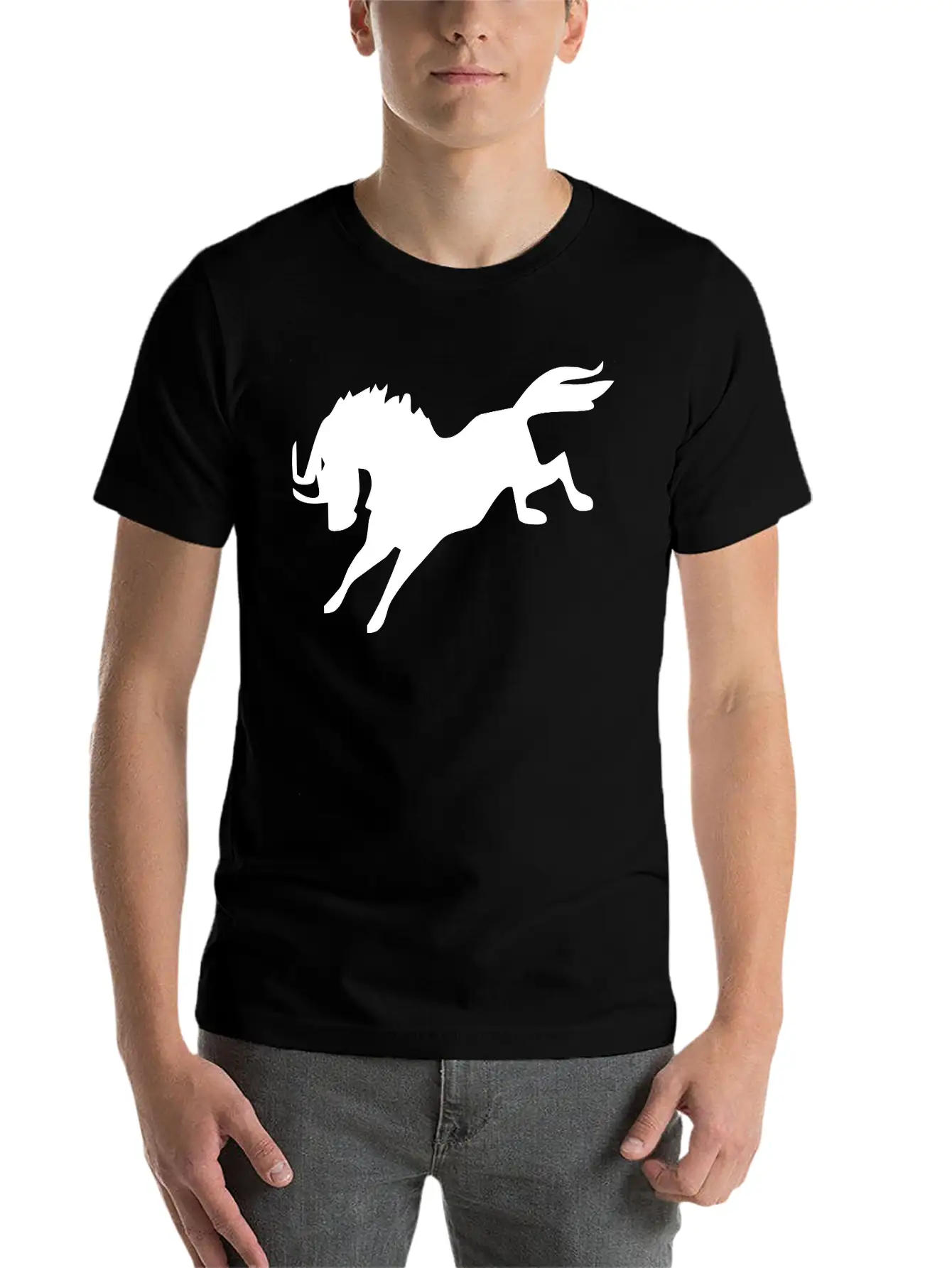 Jumping Horse Unisex Short Sleeve Soft Cotton T-Shirt – Casual Everyday Wear
