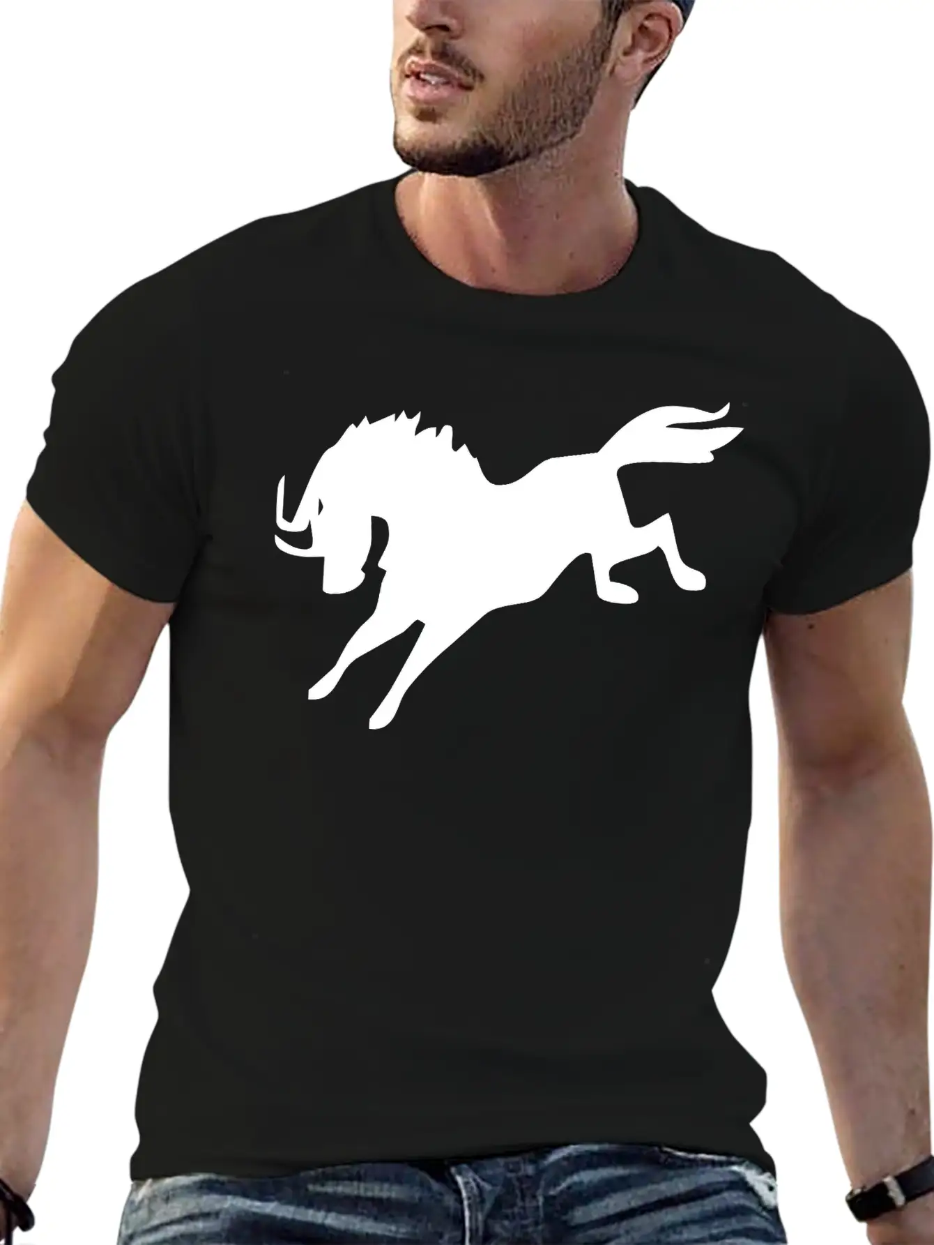Jumping Horse Unisex Short Sleeve Soft Cotton T-Shirt – Casual Everyday Wear