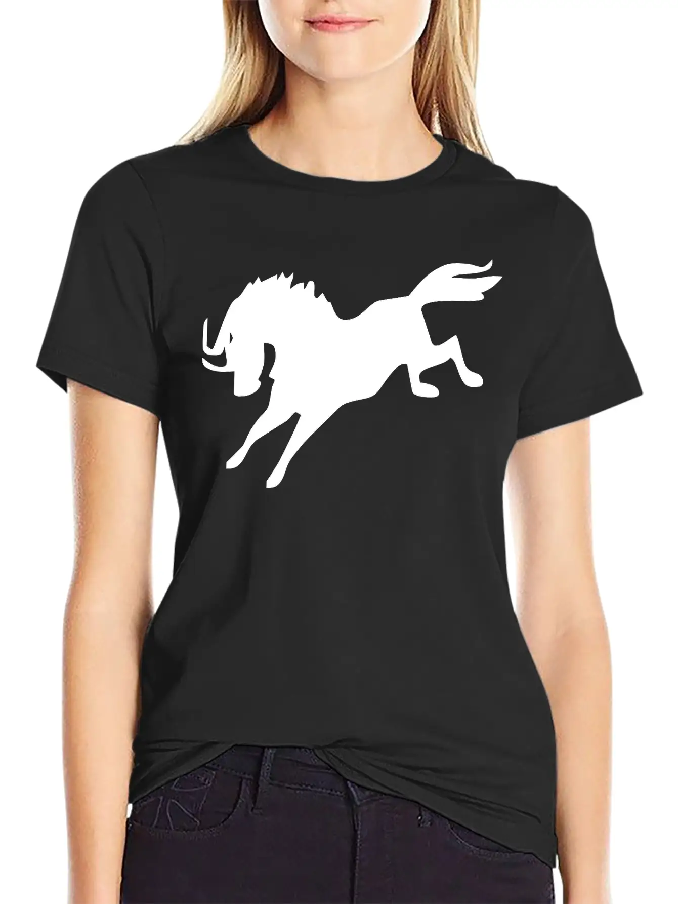 Jumping Horse Unisex Short Sleeve Soft Cotton T-Shirt – Casual Everyday Wear
