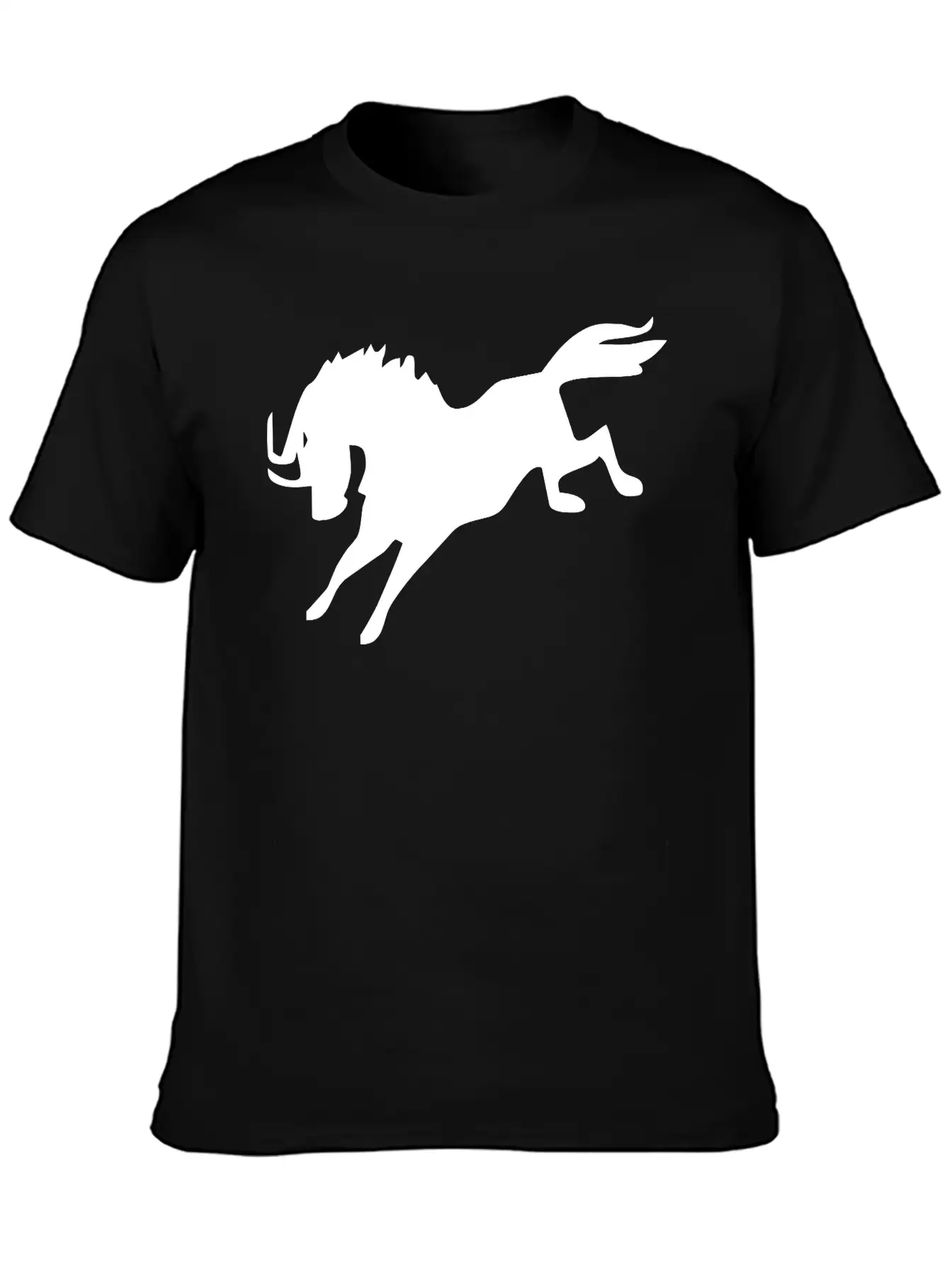 Jumping Horse Unisex Short Sleeve Soft Cotton T-Shirt – Casual Everyday Wear