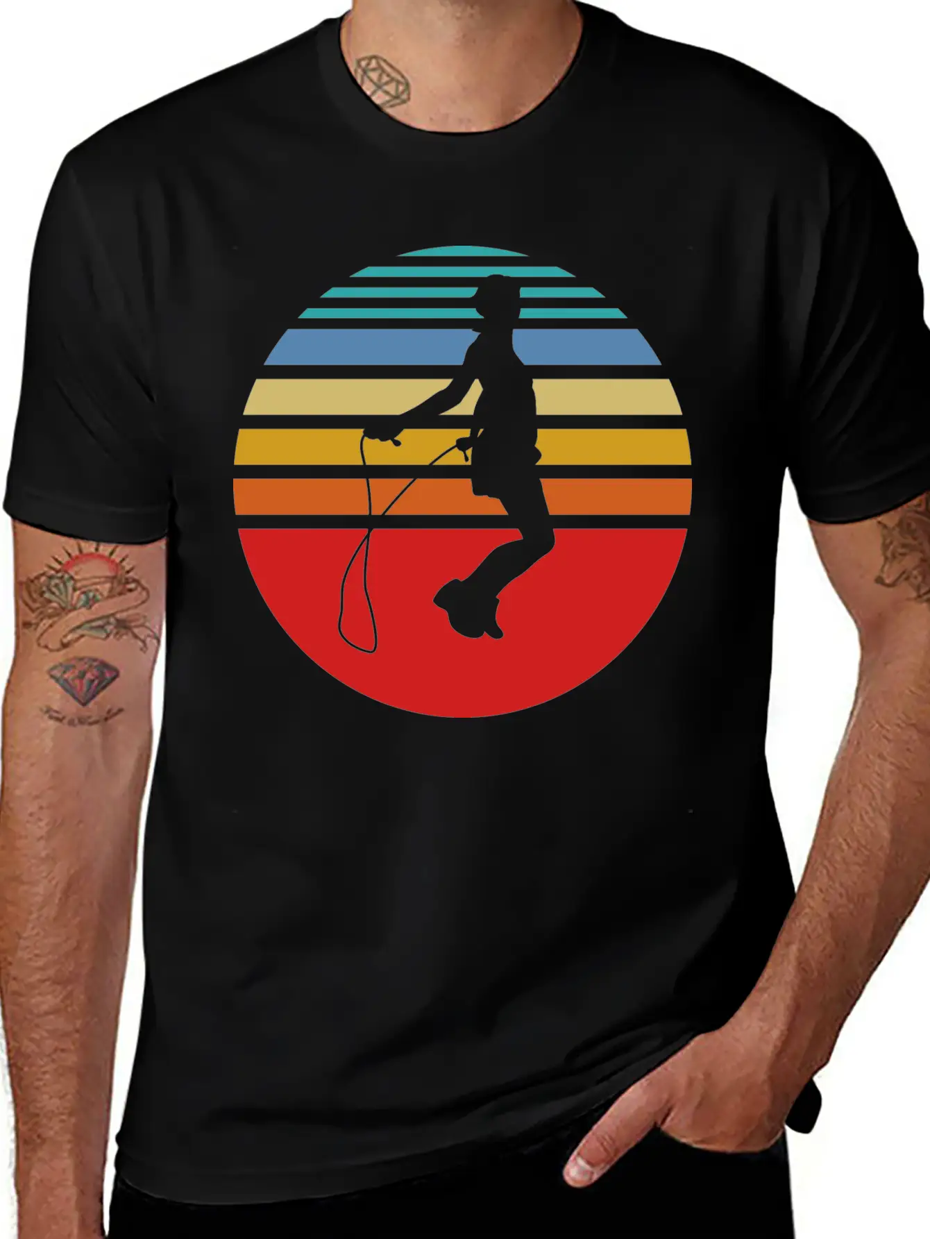 Jumping Rope Exercise Hobby Gift Unisex Short Sleeve Soft Cotton T-Shirt – Casual Everyday Wear