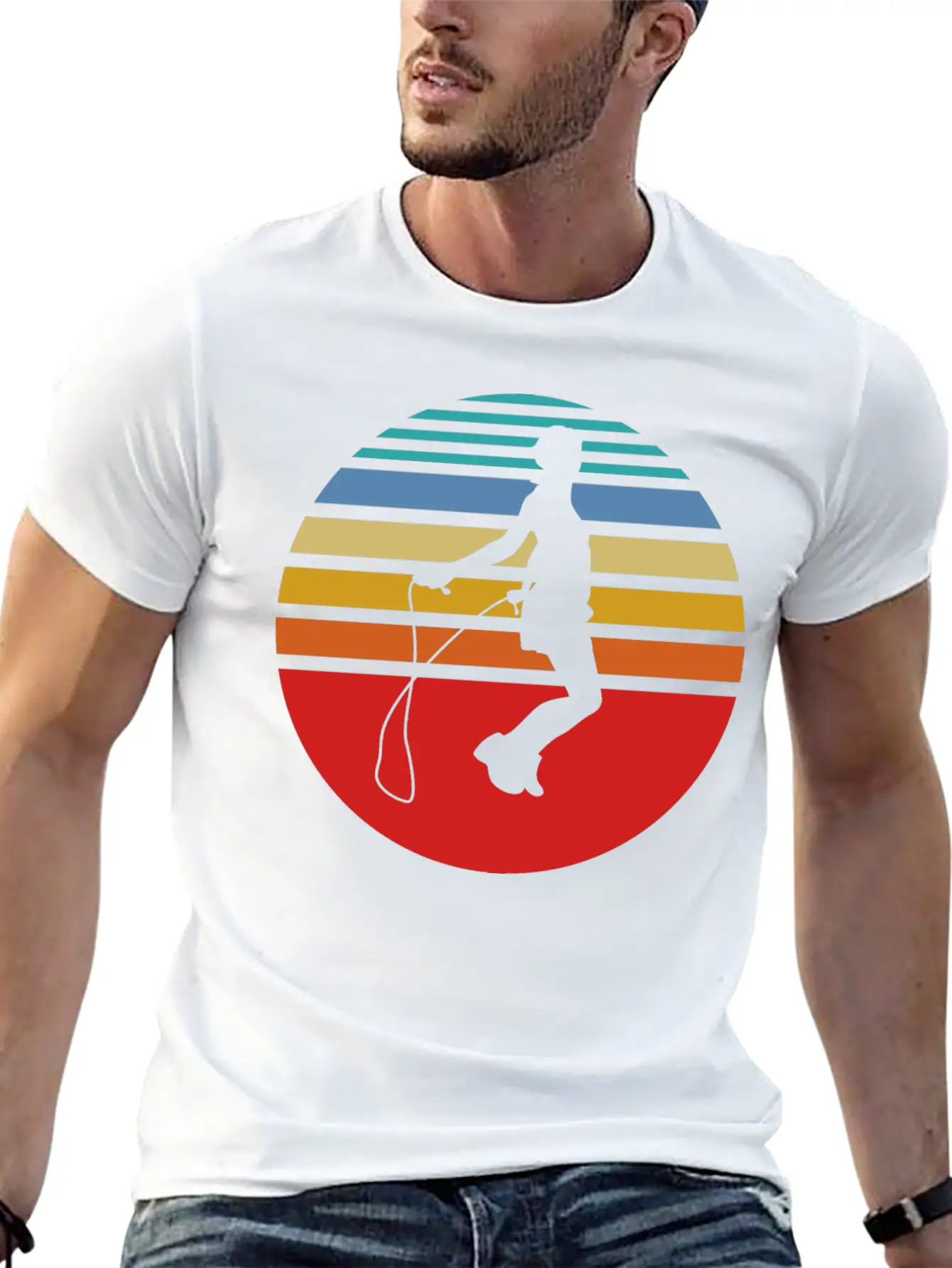 Jumping Rope Exercise Hobby Gift Unisex Short Sleeve Soft Cotton T-Shirt – Casual Everyday Wear