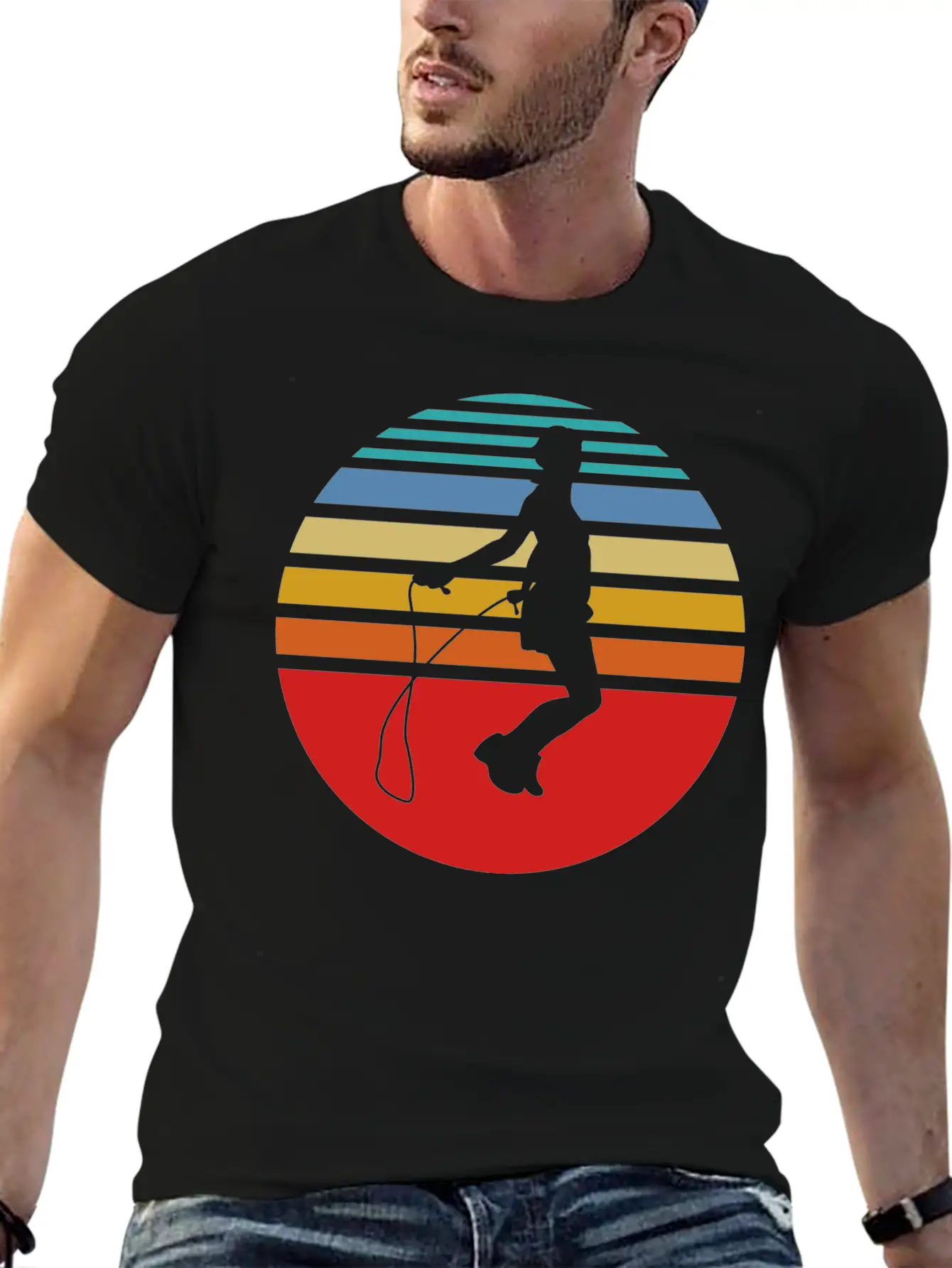 Jumping Rope Exercise Hobby Gift Unisex Short Sleeve Soft Cotton T-Shirt – Casual Everyday Wear