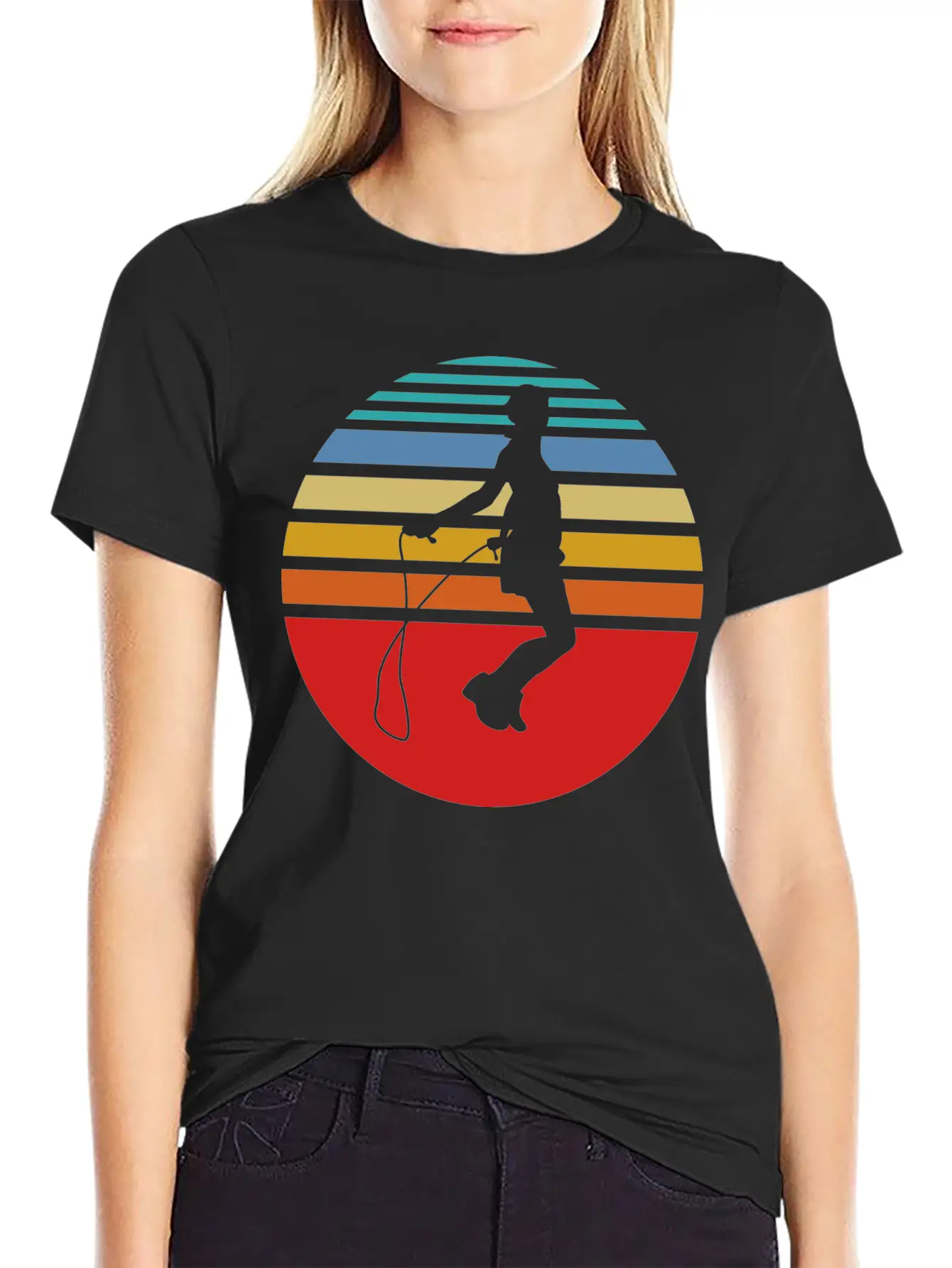 Jumping Rope Exercise Hobby Gift Unisex Short Sleeve Soft Cotton T-Shirt – Casual Everyday Wear