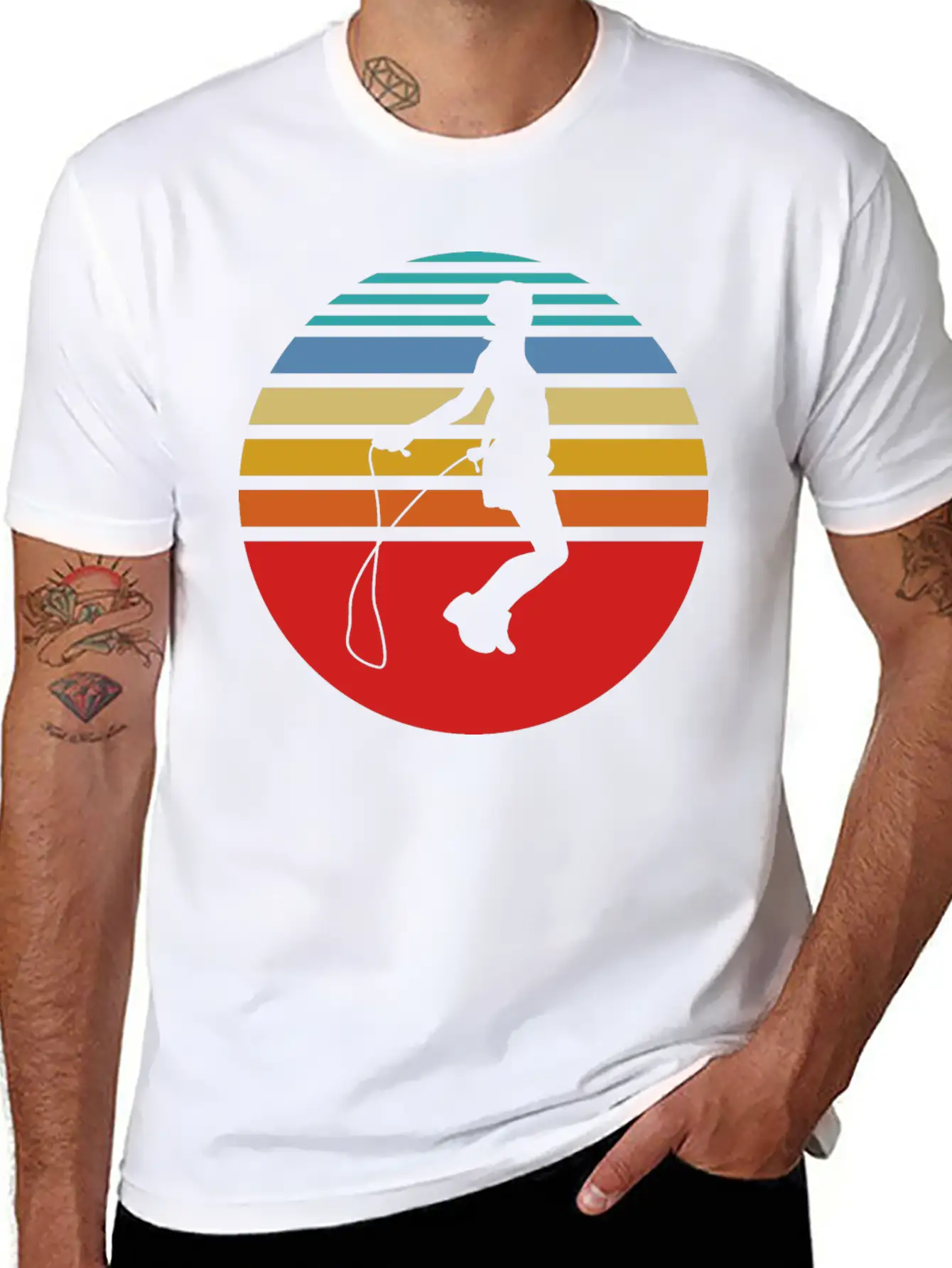 Jumping Rope Exercise Hobby Gift Unisex Short Sleeve Soft Cotton T-Shirt – Casual Everyday Wear