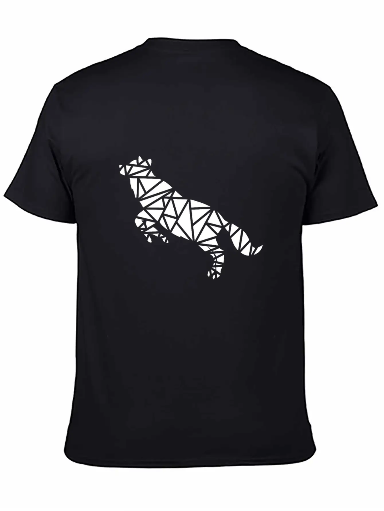Jumping Wolf Unisex Short Sleeve Soft Cotton T-Shirt – Casual Everyday Wear