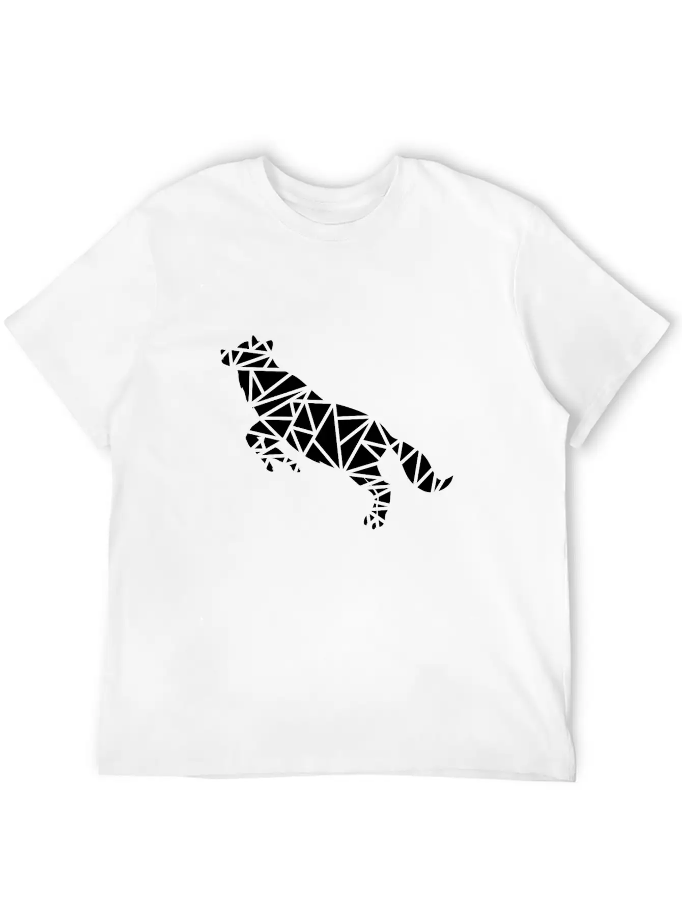 Jumping Wolf Unisex Short Sleeve Soft Cotton T-Shirt – Casual Everyday Wear