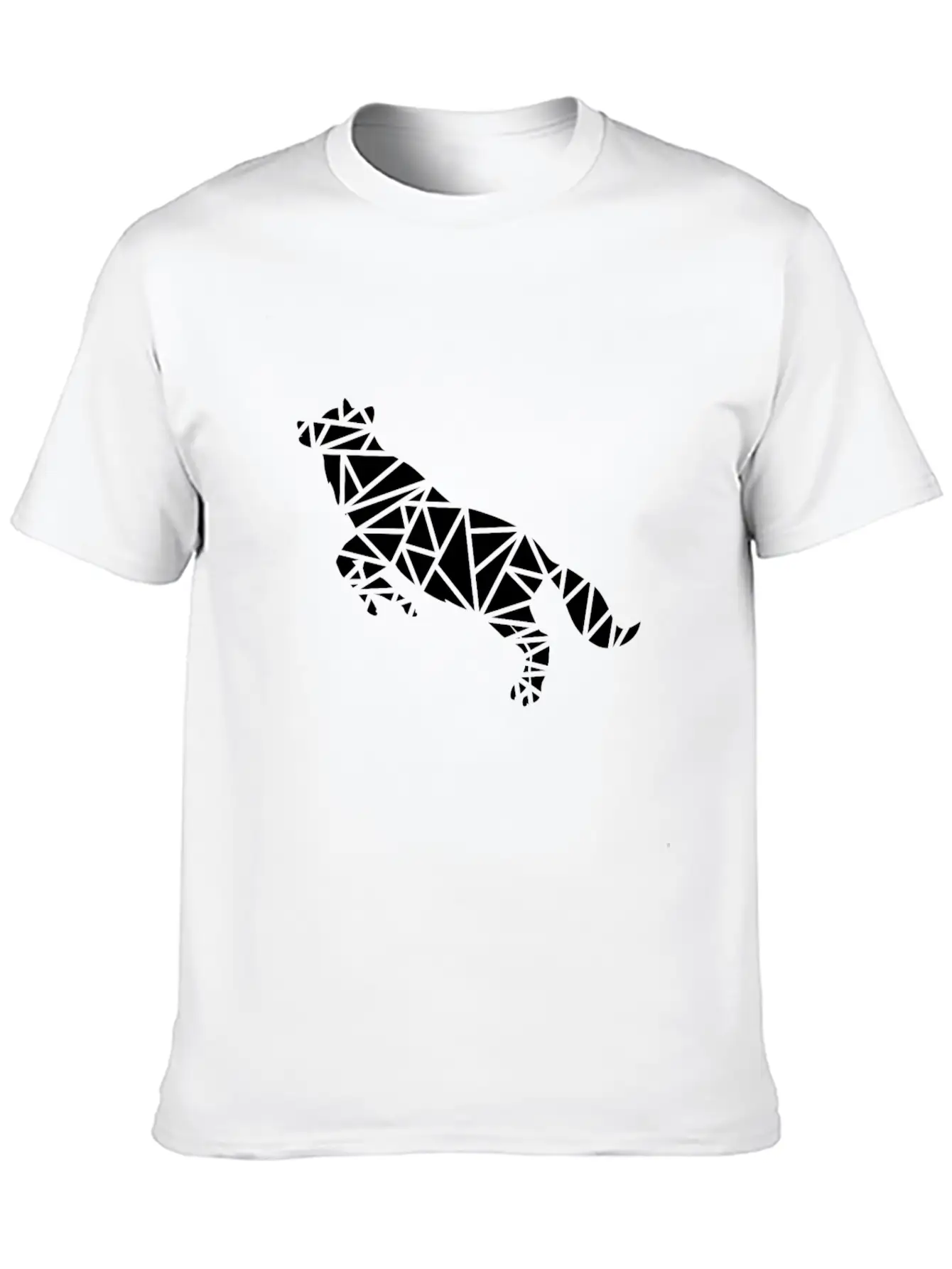 Jumping Wolf Unisex Short Sleeve Soft Cotton T-Shirt – Casual Everyday Wear