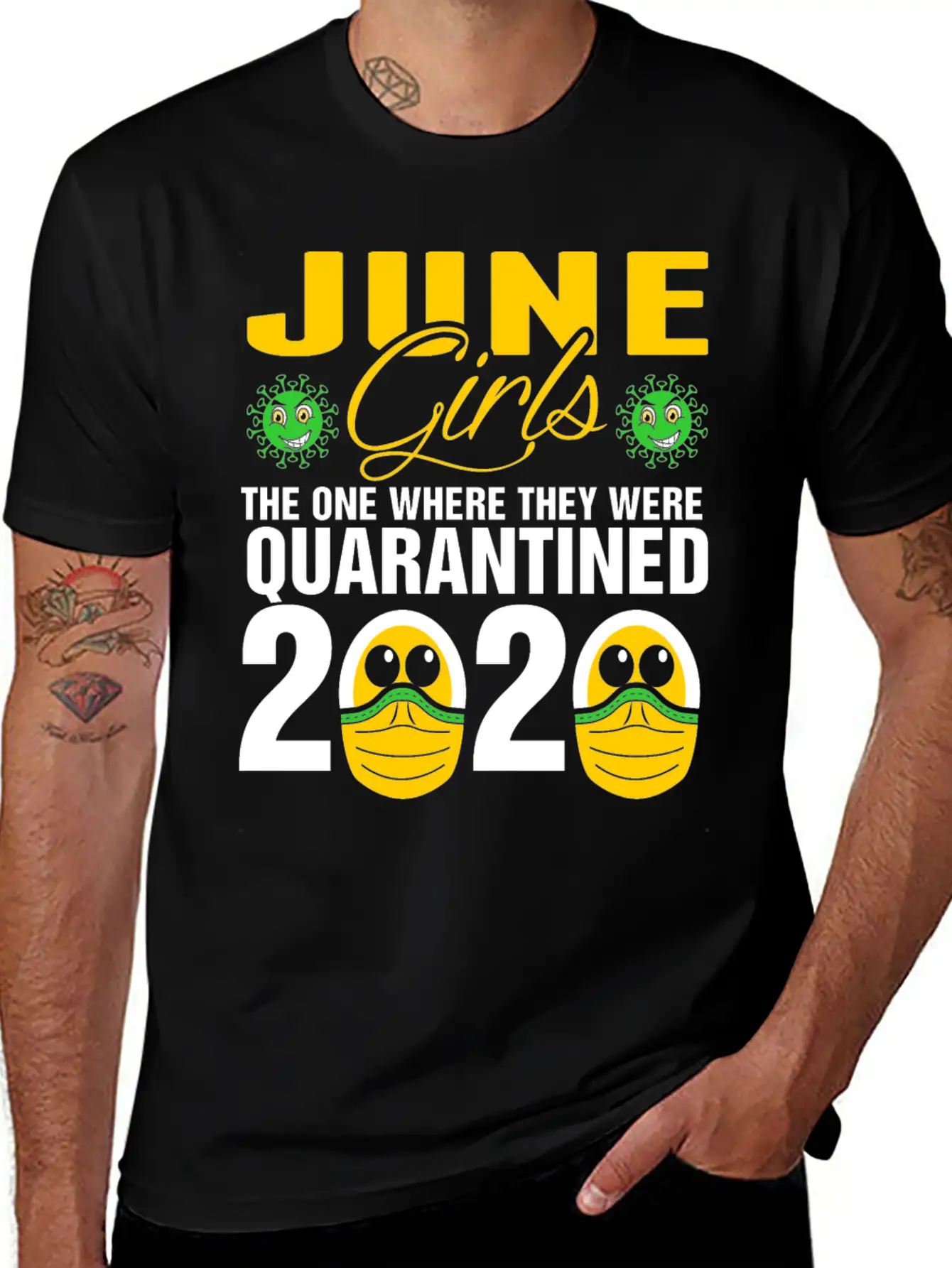 June Grils Quarantined 2020 Tshirt Basic Graphic T-Shirt – Daily Comfort In Soft Cotton