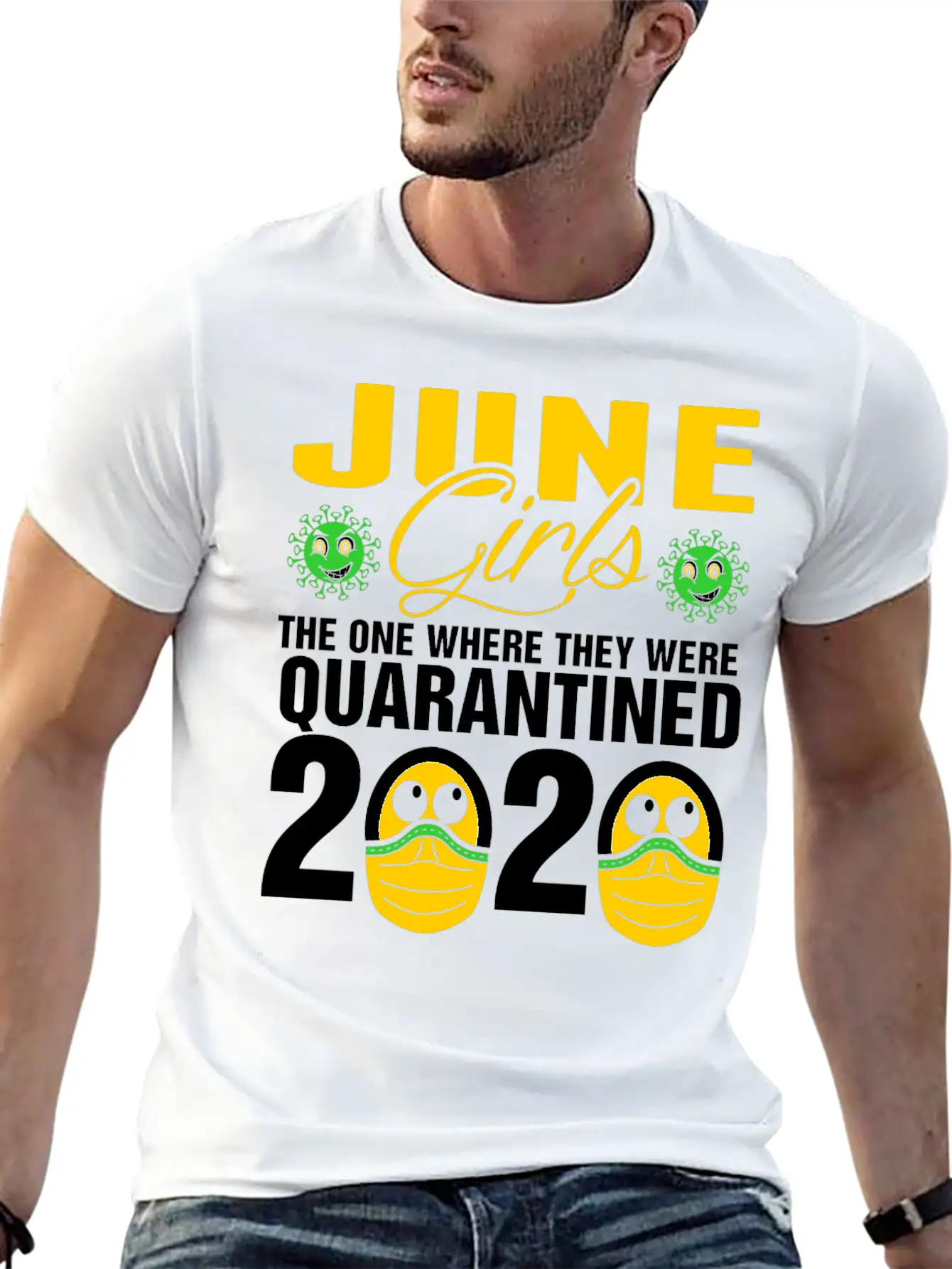 June Grils Quarantined 2020 Tshirt Basic Graphic T-Shirt – Daily Comfort In Soft Cotton