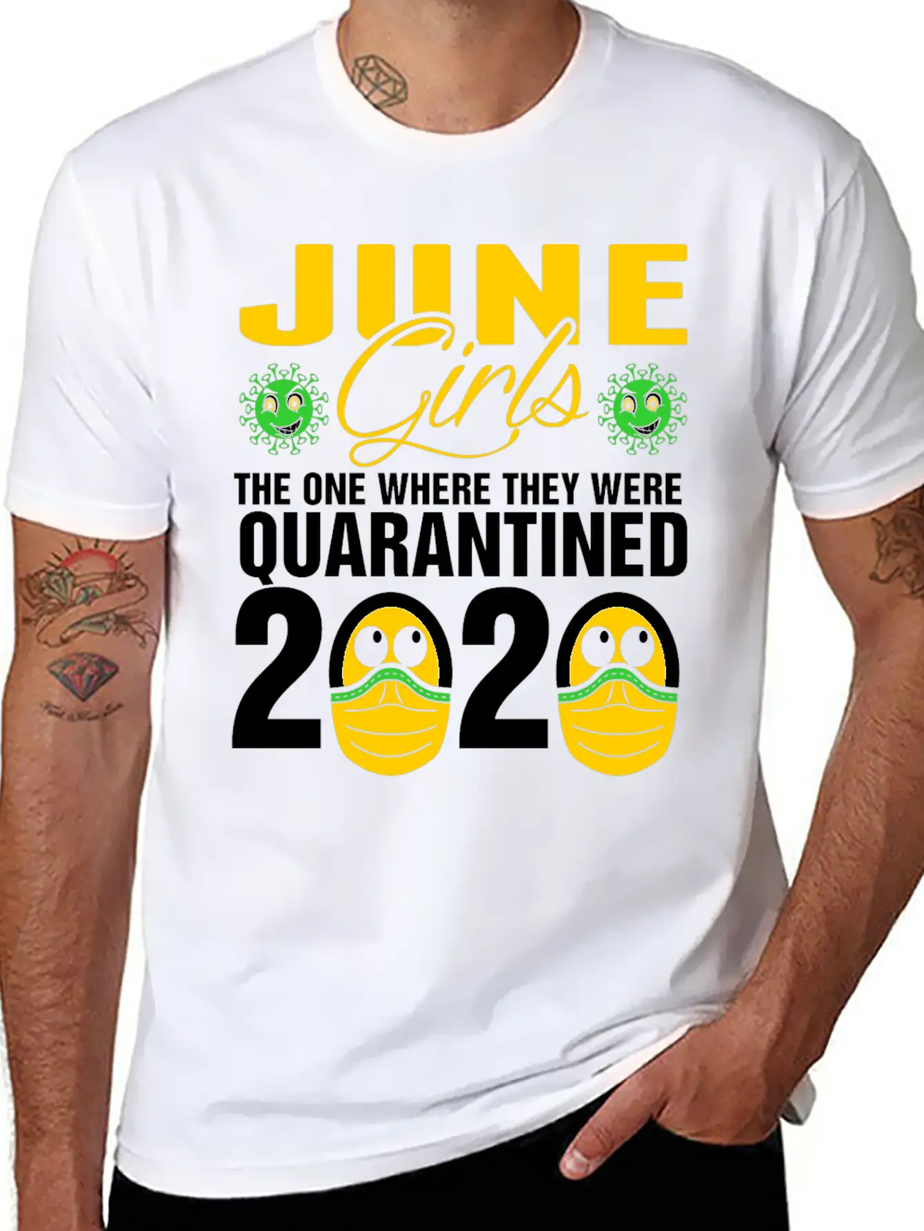 June Grils Quarantined 2020 Tshirt Basic Graphic T-Shirt – Daily Comfort In Soft Cotton