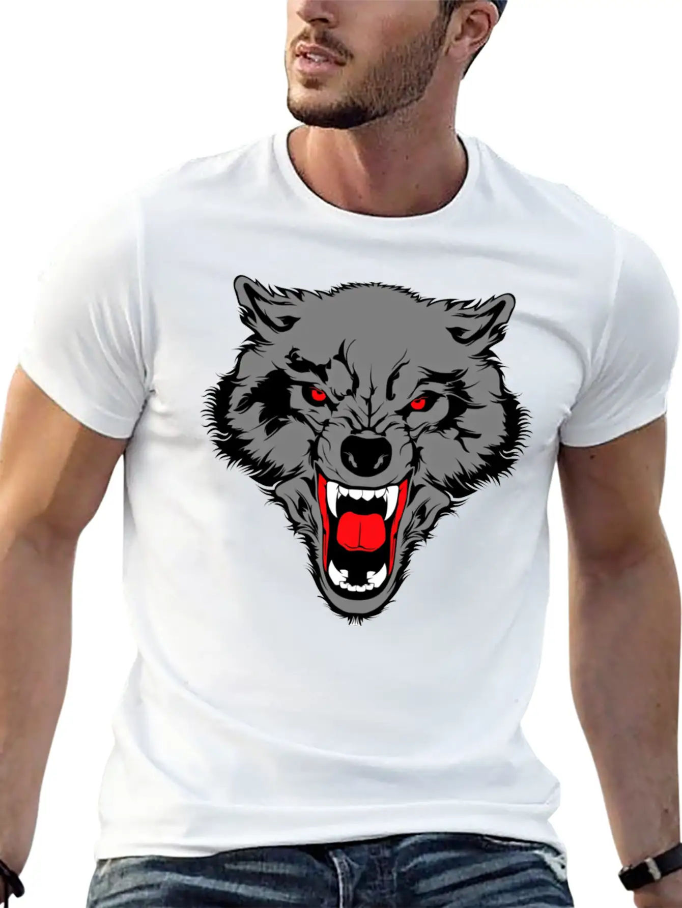 Just A Boy Who Loves Wolves T-Shirt, Cute Wolf Lov Unisex Casual T-Shirt – Clean Design For Daily Comfort
