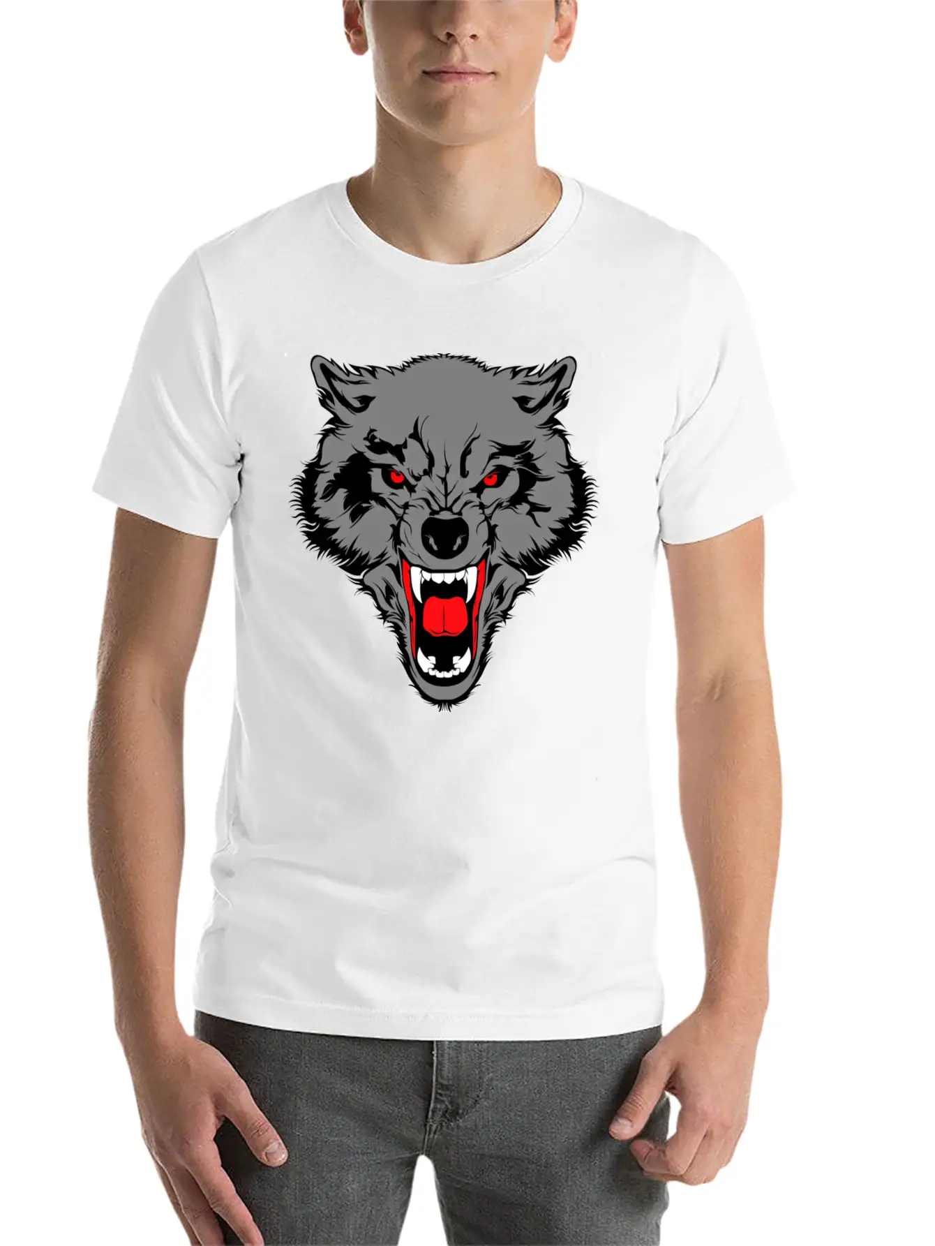 Just A Boy Who Loves Wolves T-Shirt, Cute Wolf Lov Unisex Casual T-Shirt – Clean Design For Daily Comfort