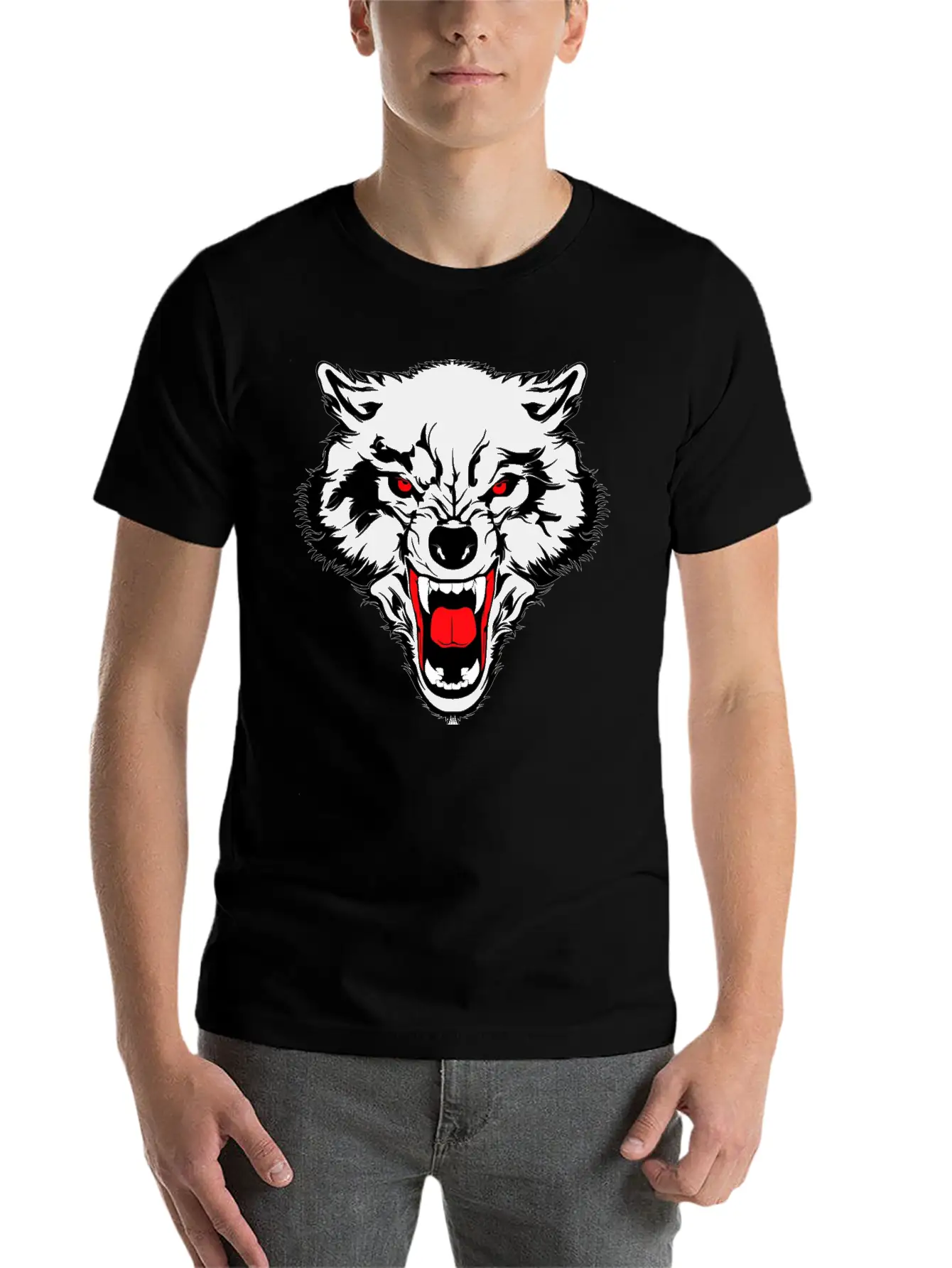 Just A Boy Who Loves Wolves T-Shirt, Cute Wolf Lov Unisex Casual T-Shirt – Clean Design For Daily Comfort