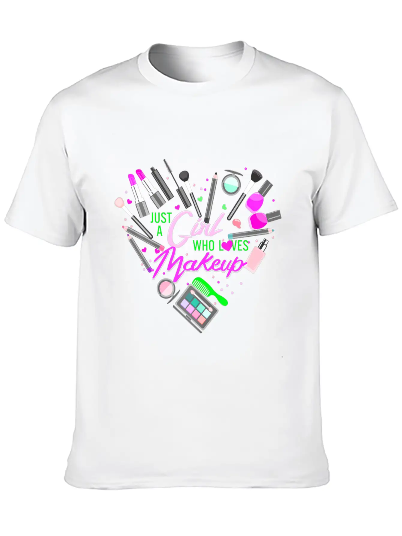 Just A Girl Who Loves Makeup Make Up Lovers For Wo Comfortable Minimalist Graphic Tee – Summer Style Essential