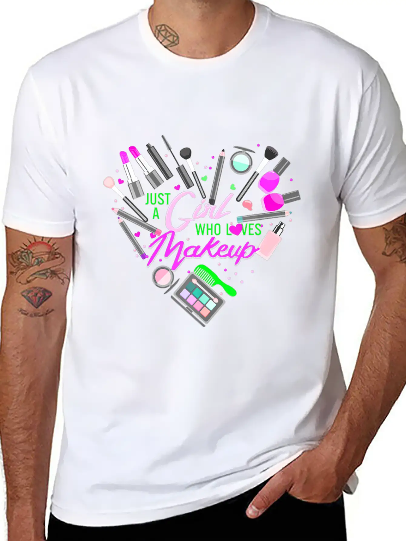 Just A Girl Who Loves Makeup Make Up Lovers For Wo Comfortable Minimalist Graphic Tee – Summer Style Essential
