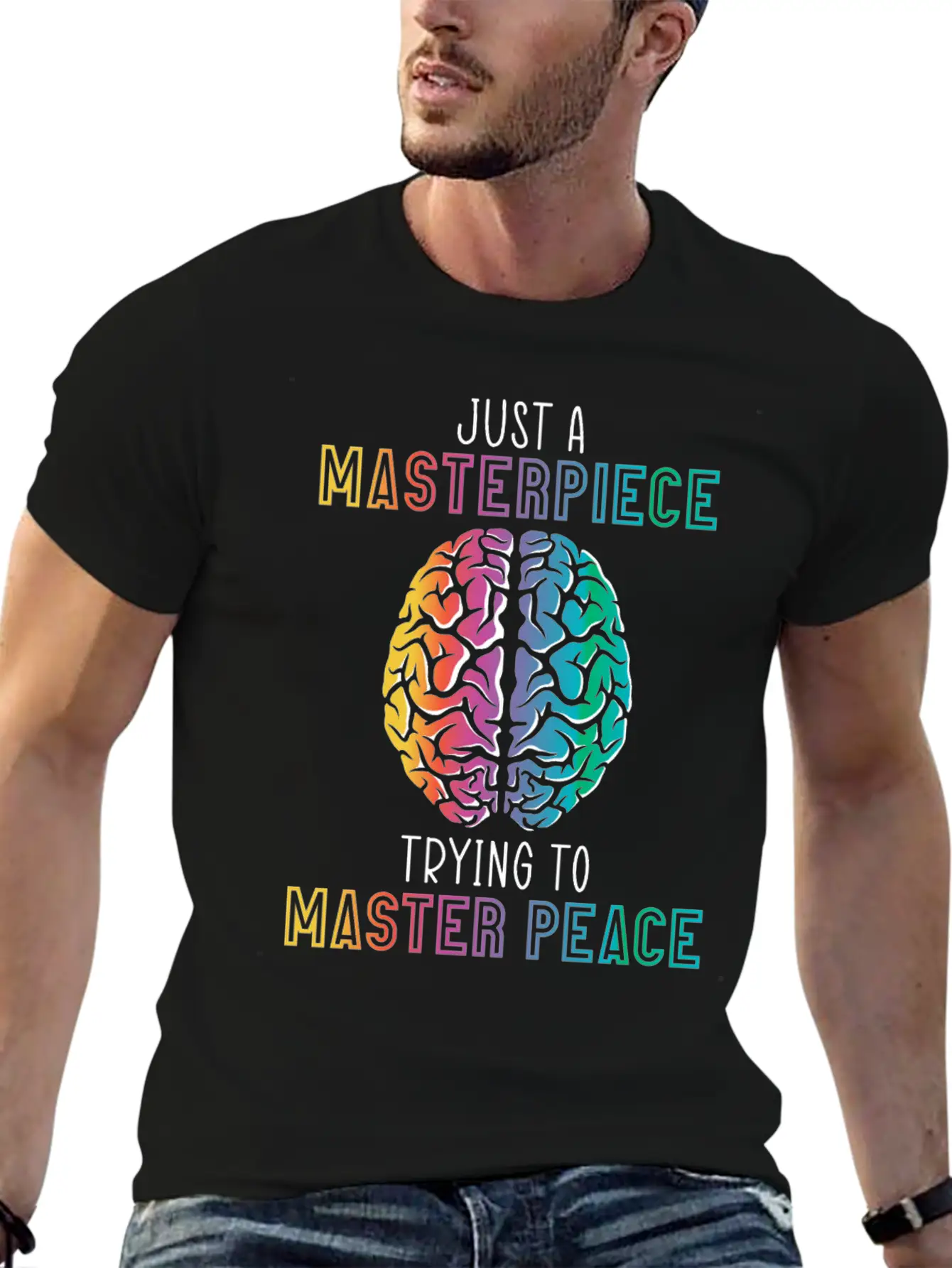 Just A Masterpiece Trying To Master Piece Brain Timeless Short Sleeve Tee – Comfy And Minimalist Design