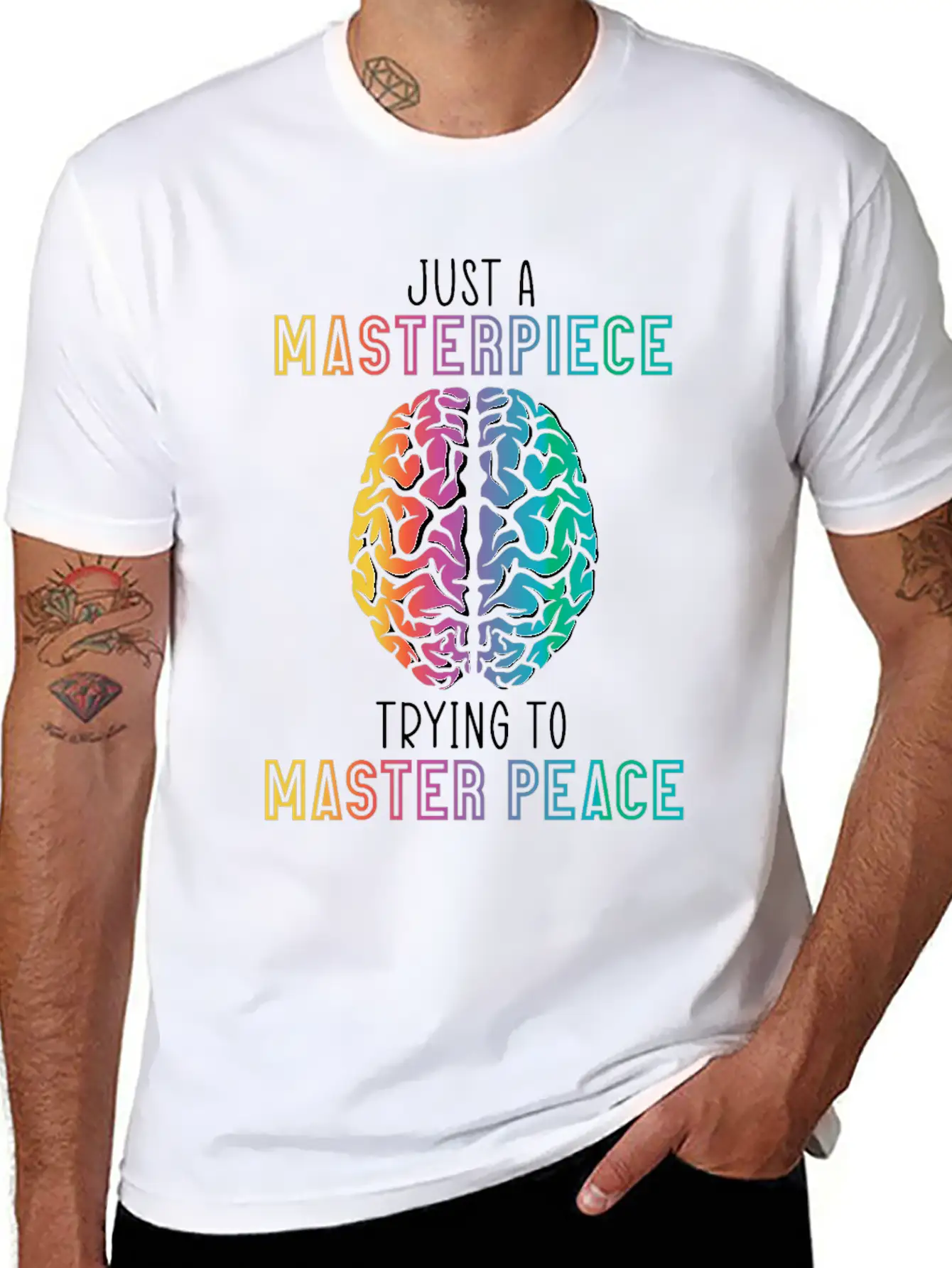 Just A Masterpiece Trying To Master Piece Brain Timeless Short Sleeve Tee – Comfy And Minimalist Design