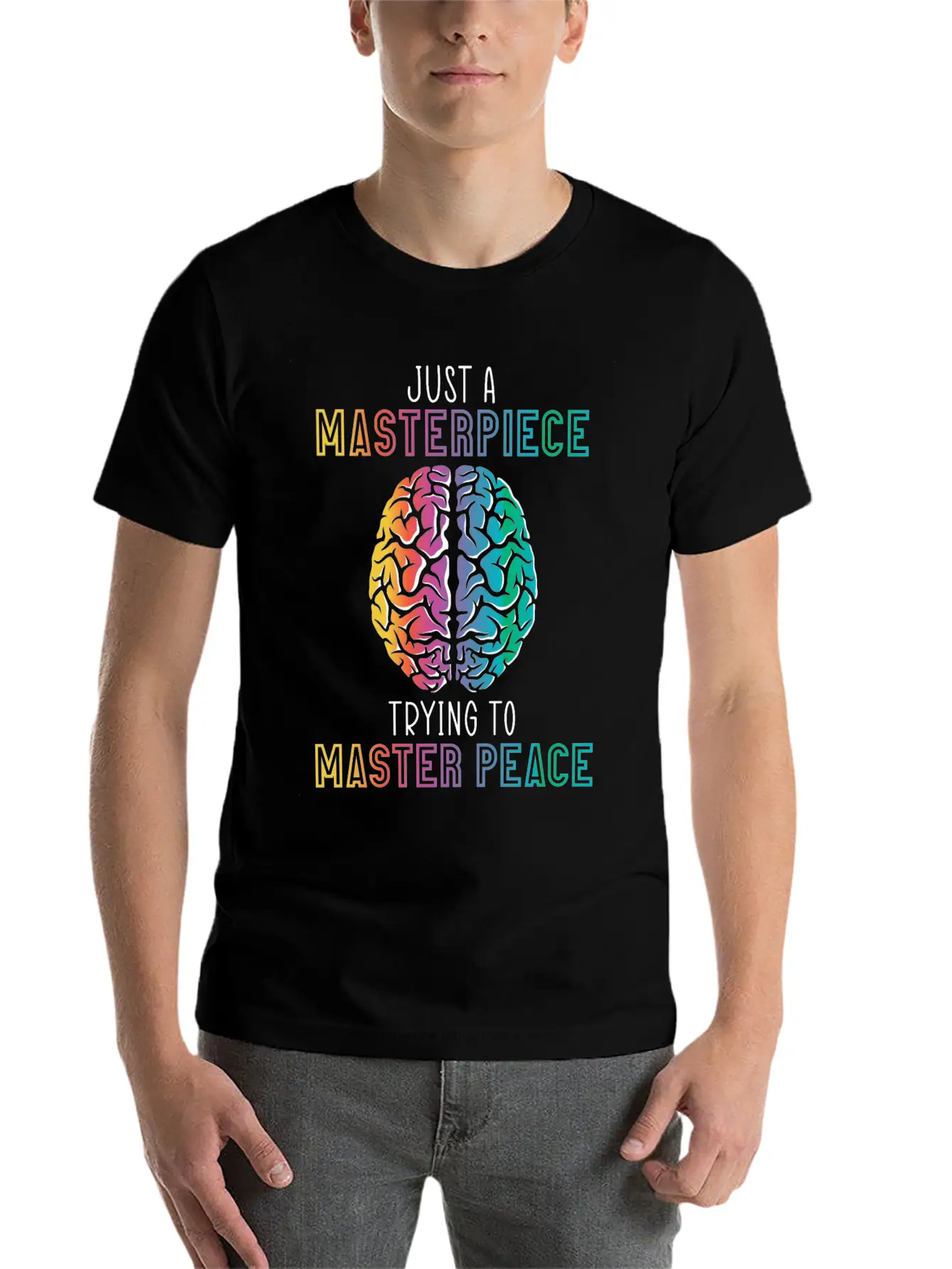 Just A Masterpiece Trying To Master Piece Brain Timeless Short Sleeve Tee – Comfy And Minimalist Design